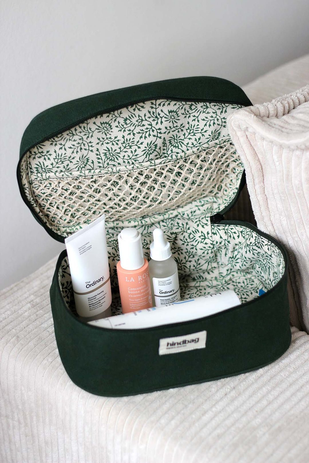 Cotton toiletry bag HINDBAG Green