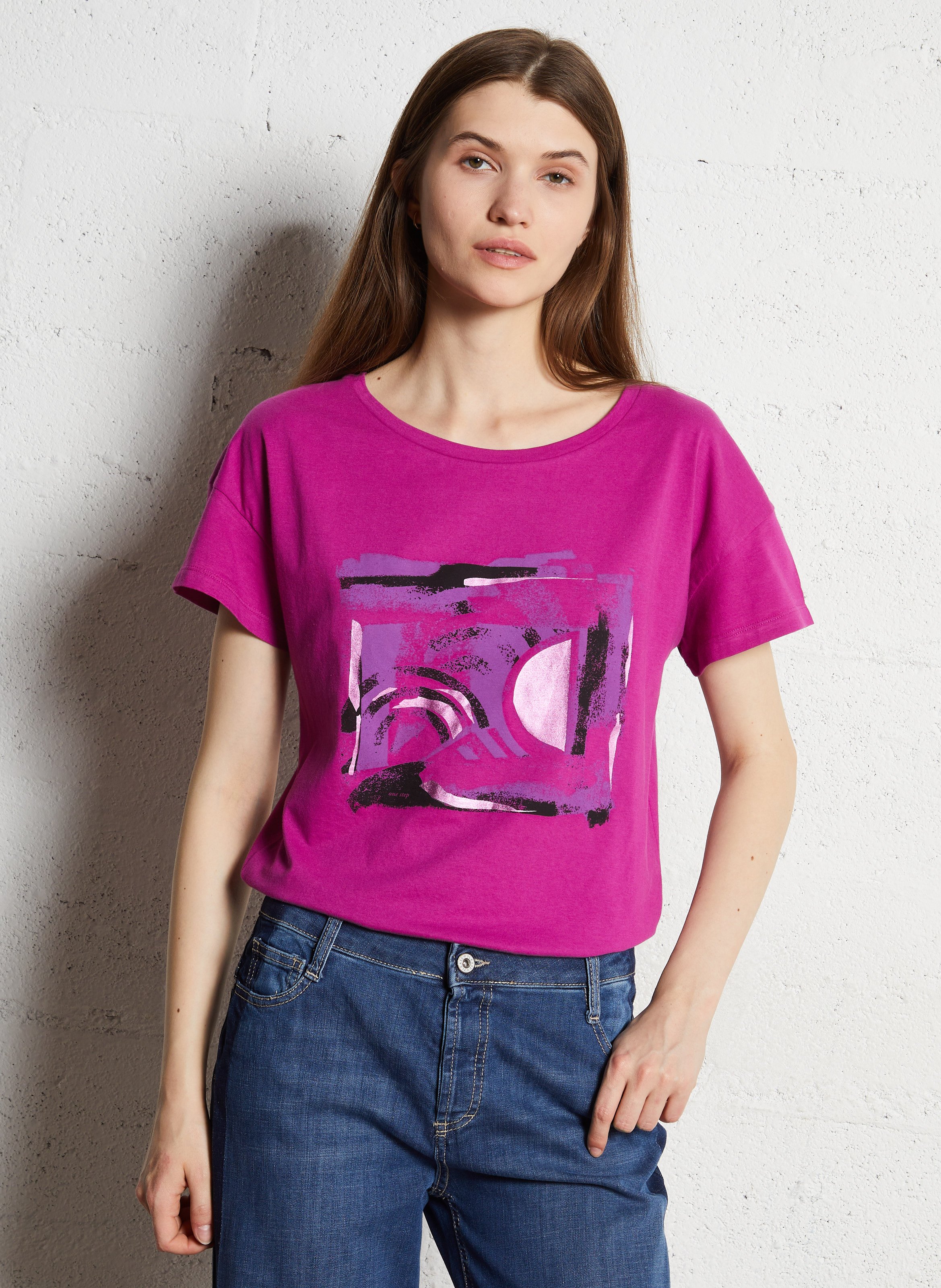 Weite Jeans aus Baumwoll-Mix PLEASE Blau