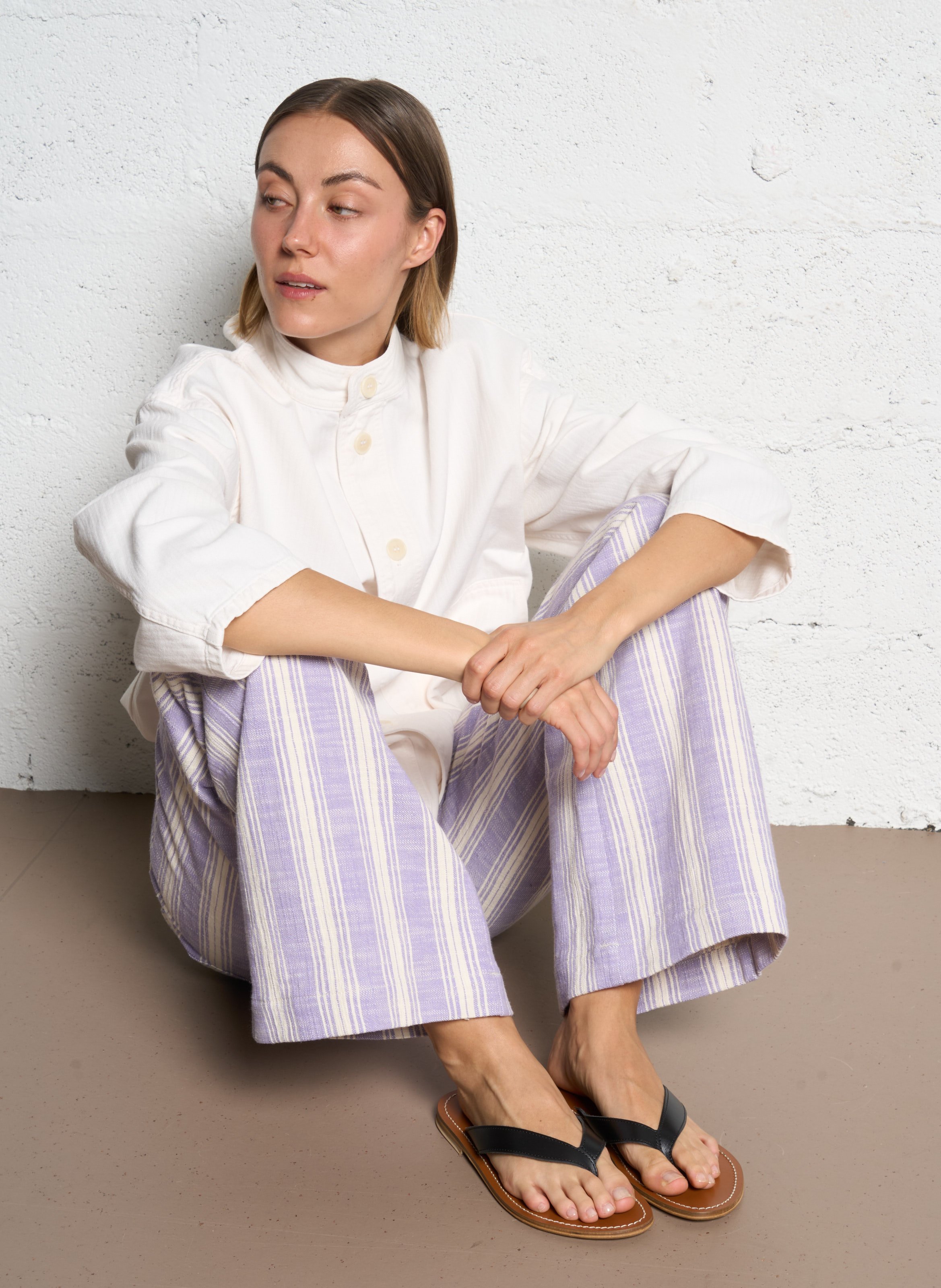 Straight-cut cotton overshirt MASSCOB White