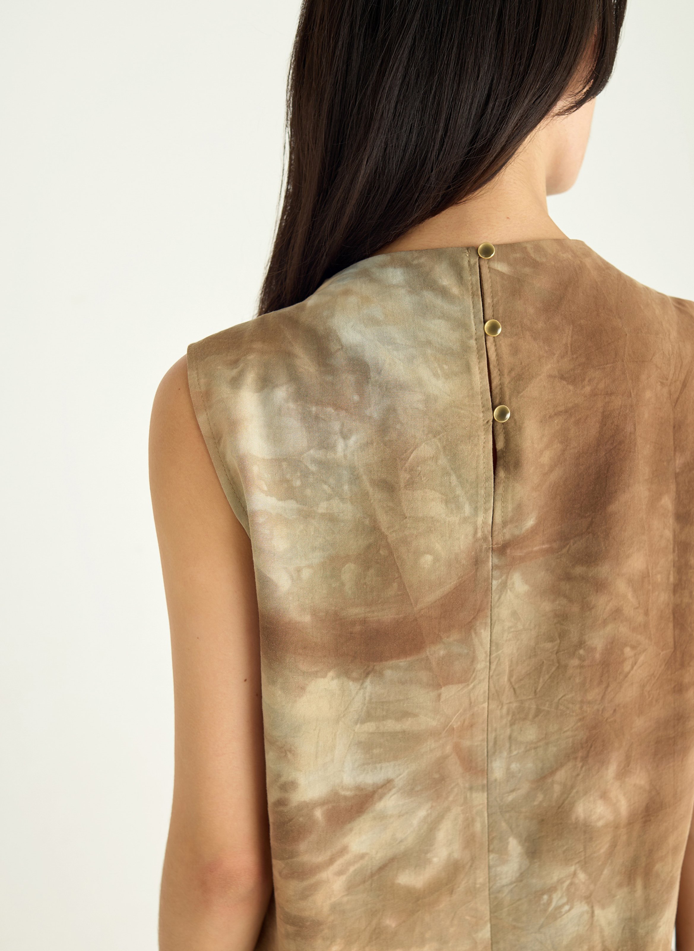 Top col rond imprimé ACOTE Noir