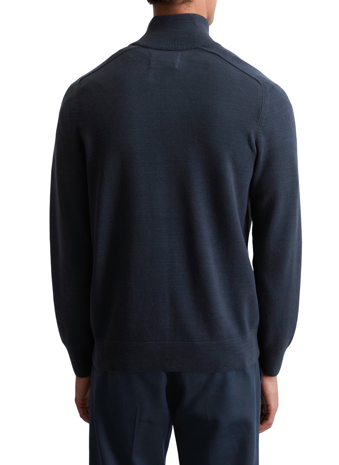 Gilet col montant zippé en coton MARC O'POLO Bleu