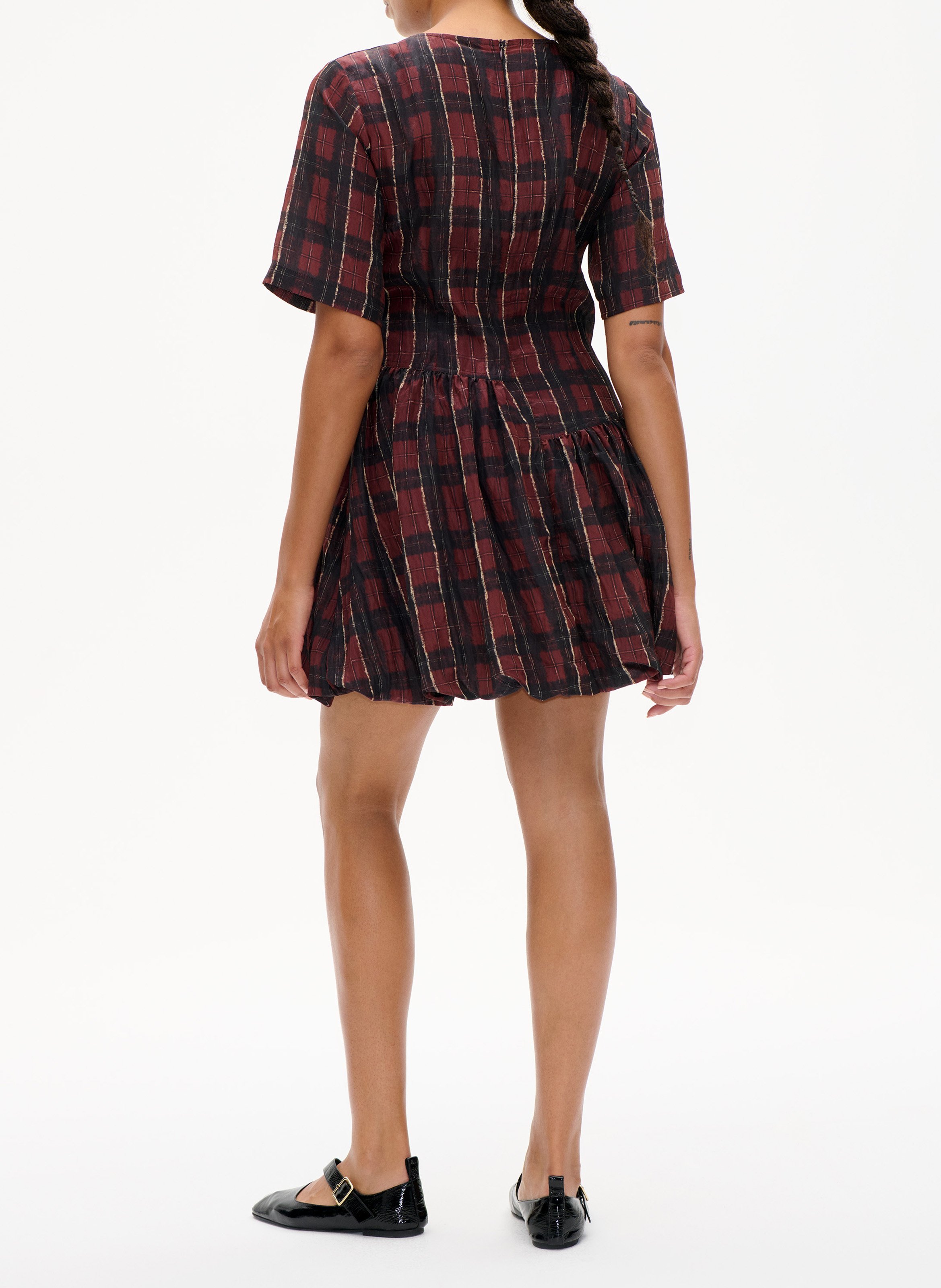 Robe courte col rond imprimé BAUM UND PFERDGARTEN Prune