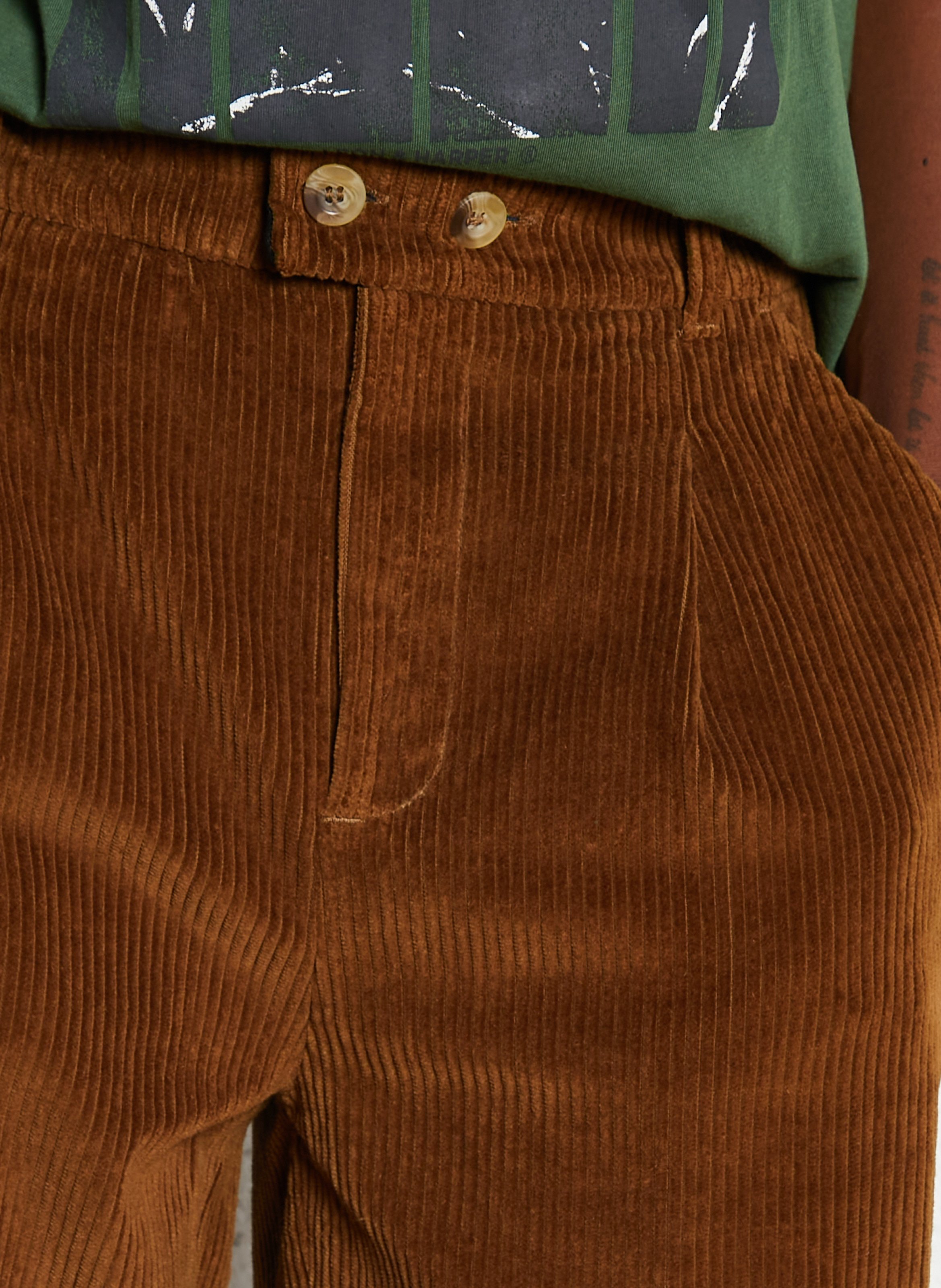 Rechte broek van biokatoen LEON & HARPER Bruin