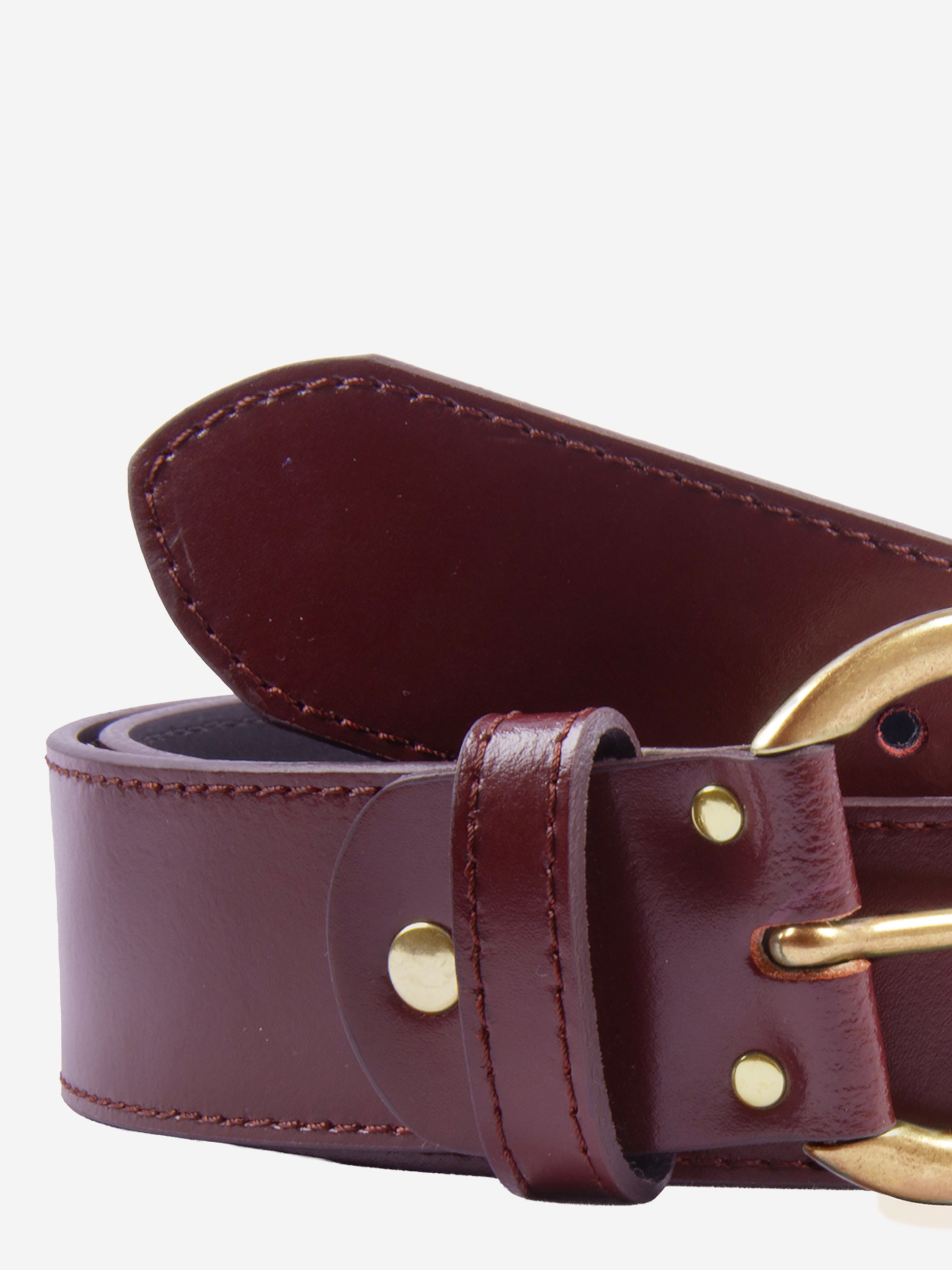 Smooth leather bohemian belt JULES & JENN Red