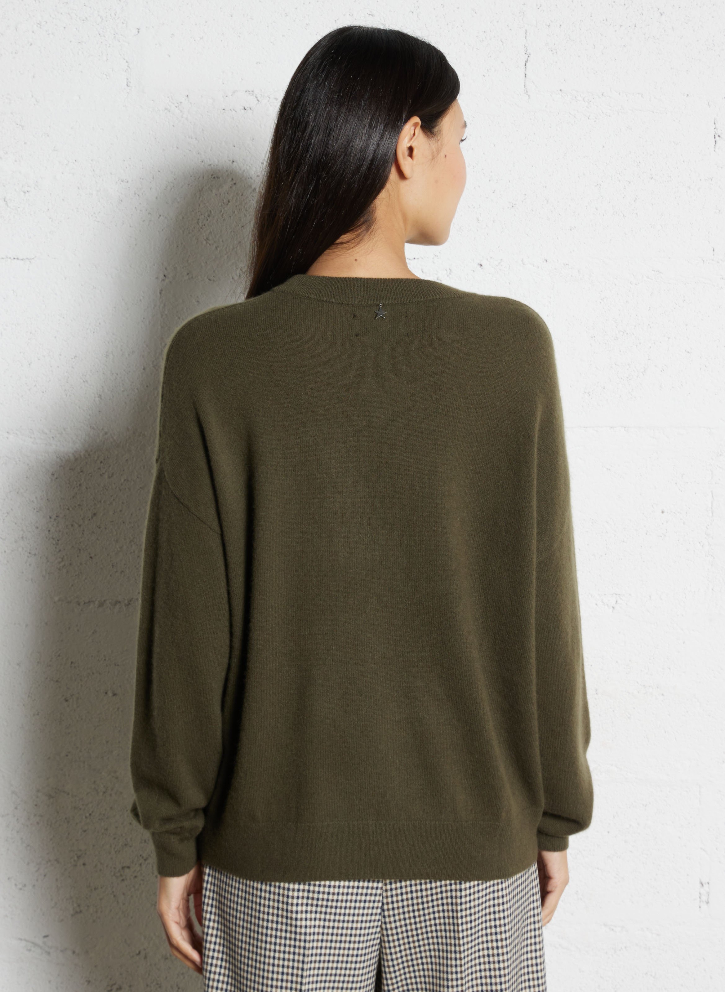 Rundhalsausschnitt-Pullover aus Kaschmir SUD EXPRESS Grun