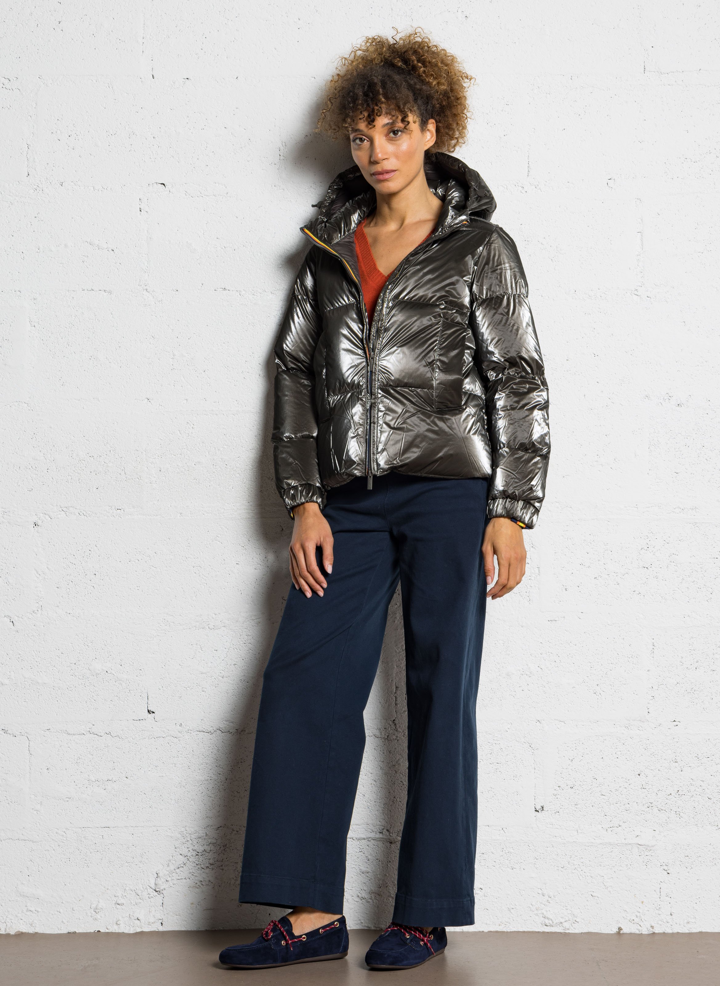 Kurze Oversize-Steppjacke K-WAY Grun