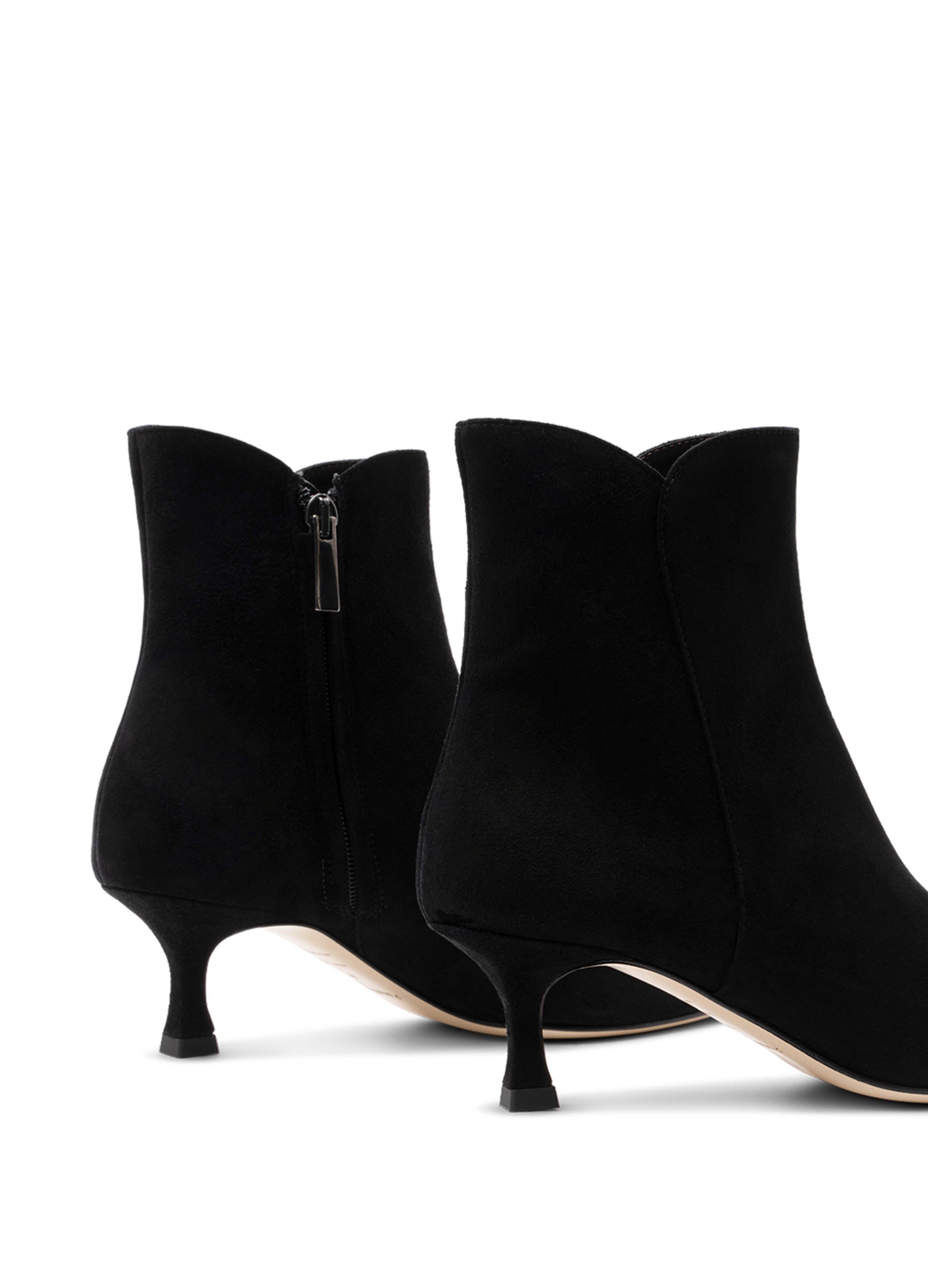 Black goat leather ankle boots PARALLELE PARIS Black