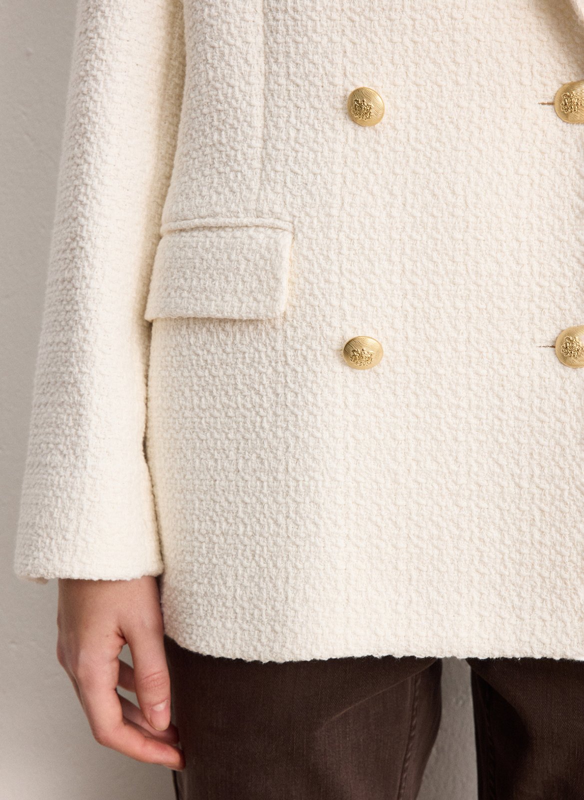 Baumwoll-Mix-Jacke mit Reverskragen PABLO Beige