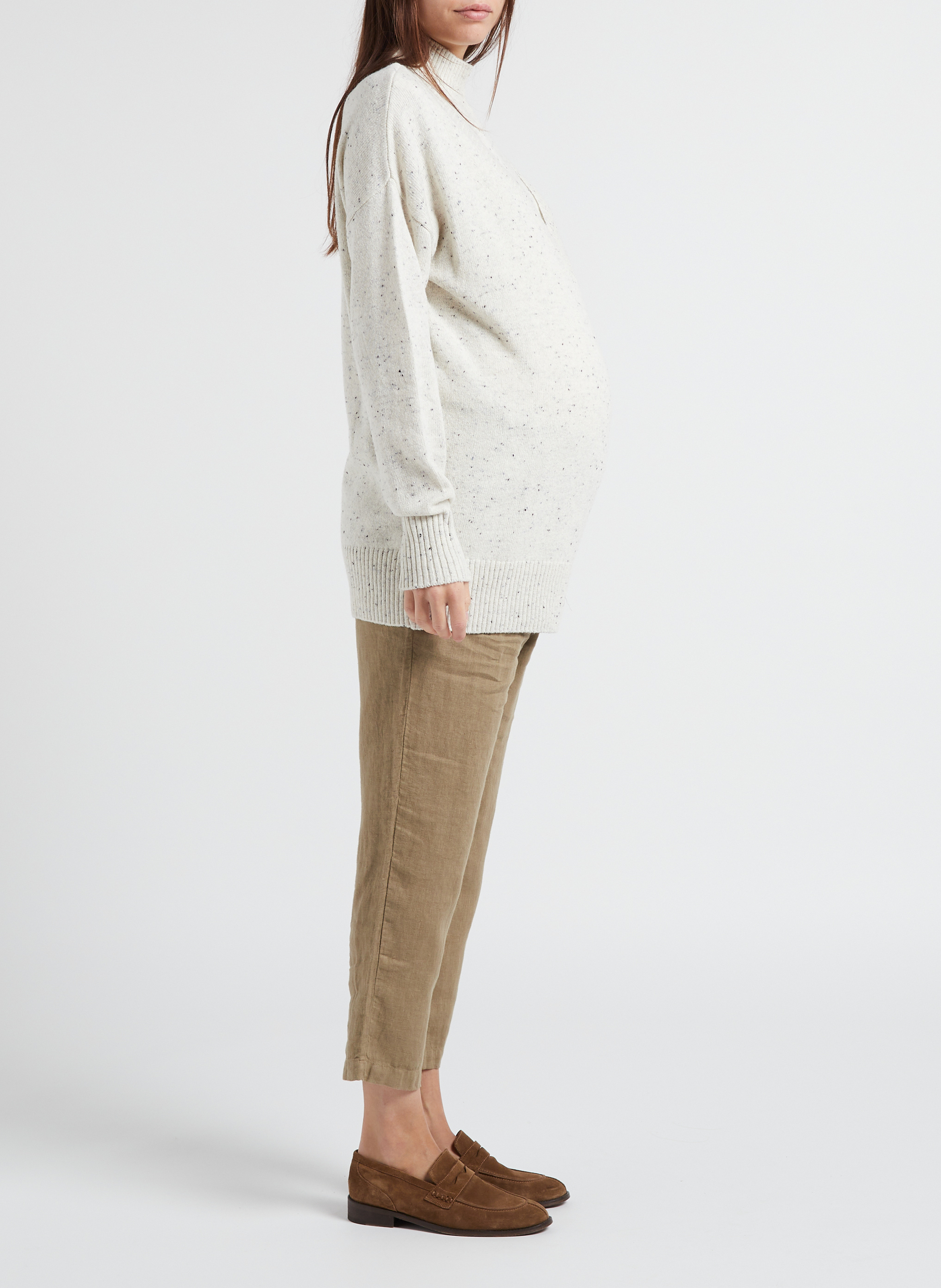 Pull col montant en coton SERAPHINE Gris