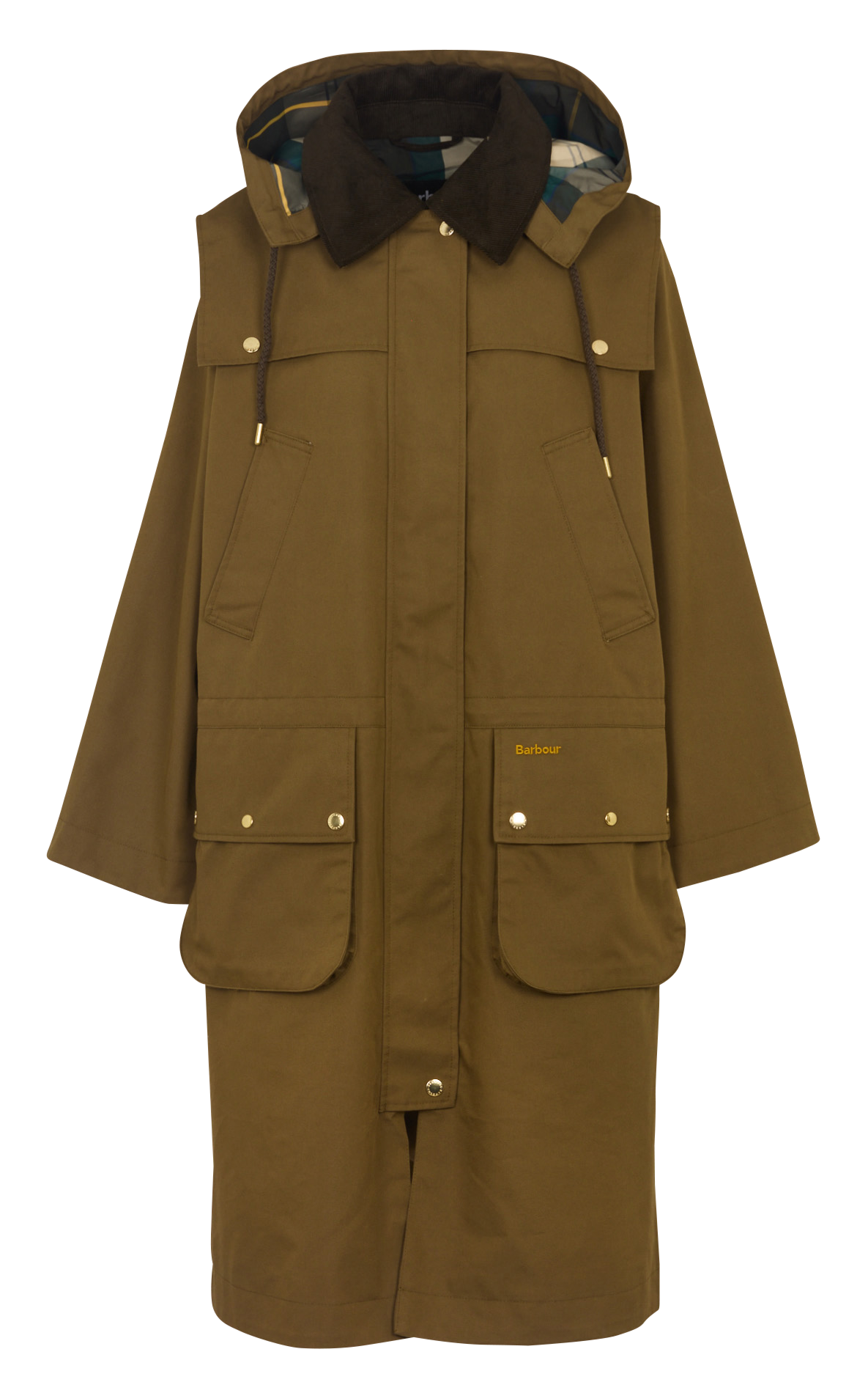 Parka longue à capuche amovible BARBOUR Vert