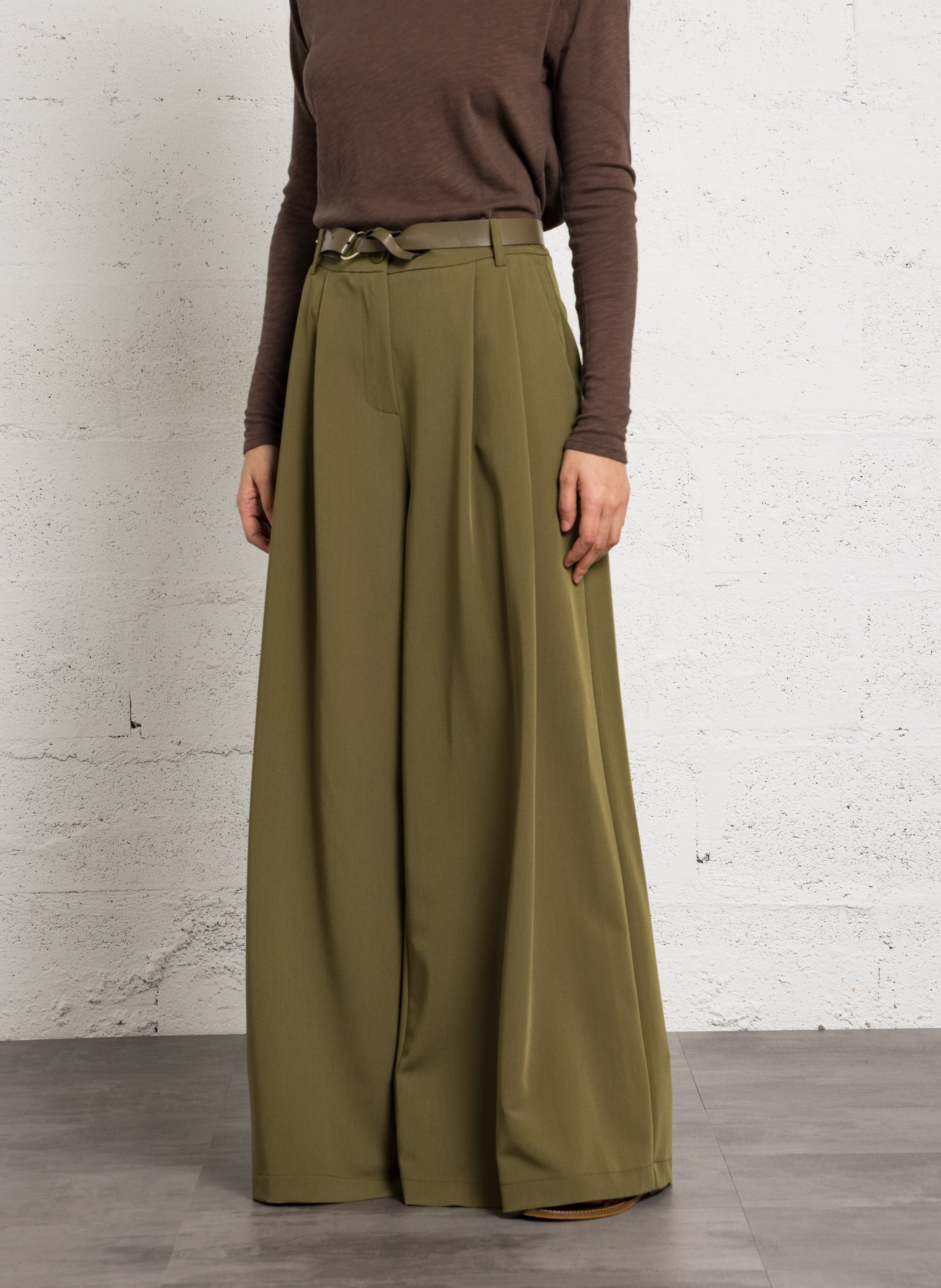 Pantalon large ceinturé à pinces IMPERIAL