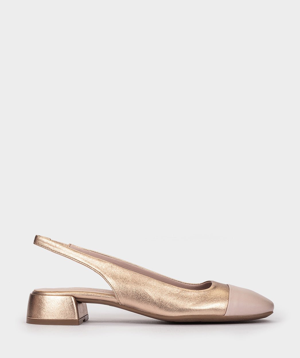 Flat metallic leather cut-out shoes. PEDRO MIRALLES Golden