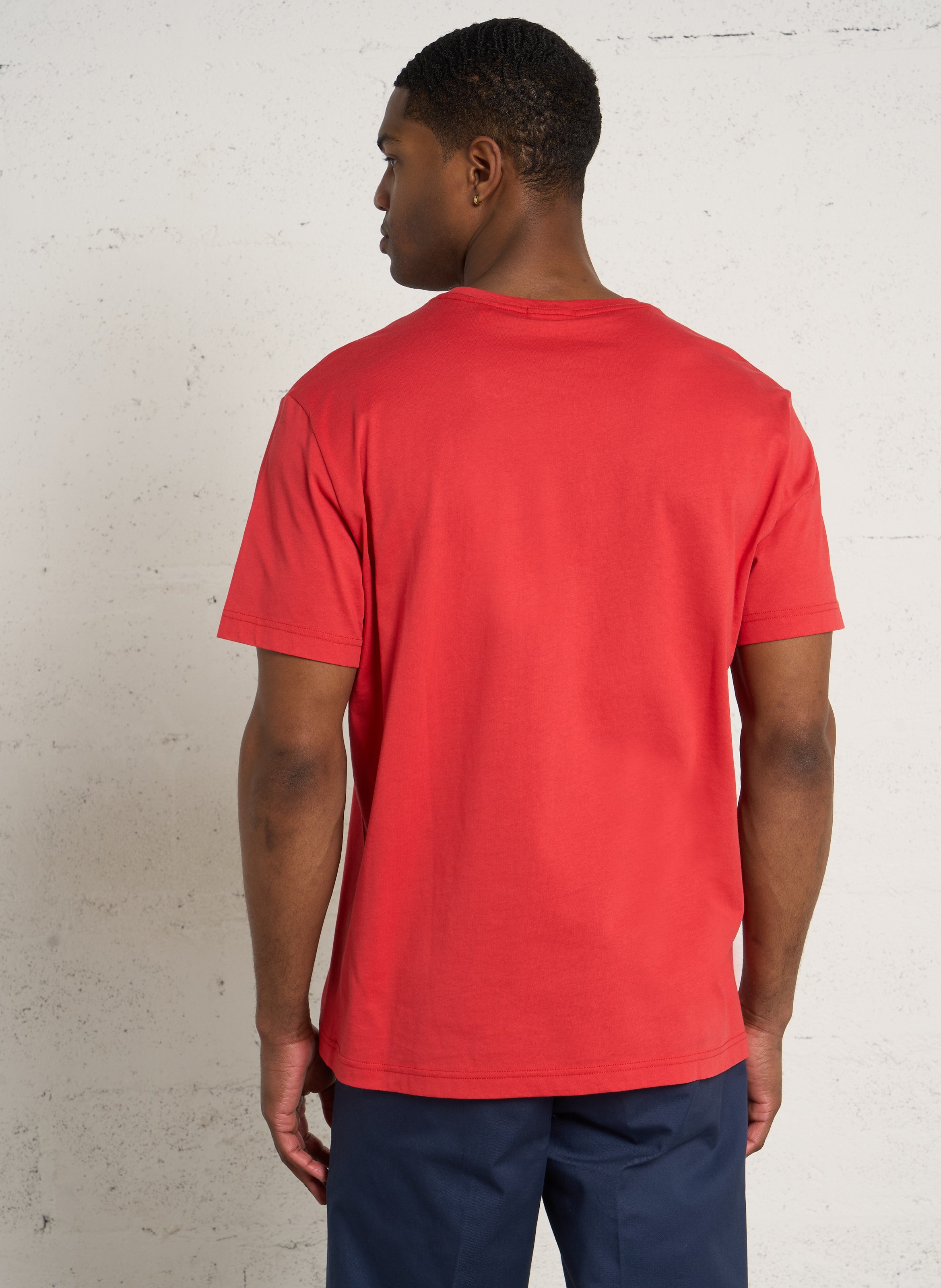 Round-neck cotton T-shirt GANT Red