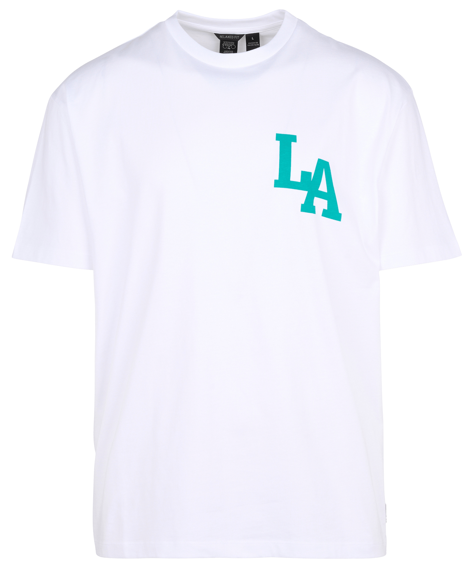 Tee-shirt droit en coton sérigraphié LE TEMPS DES CERISES Blanc