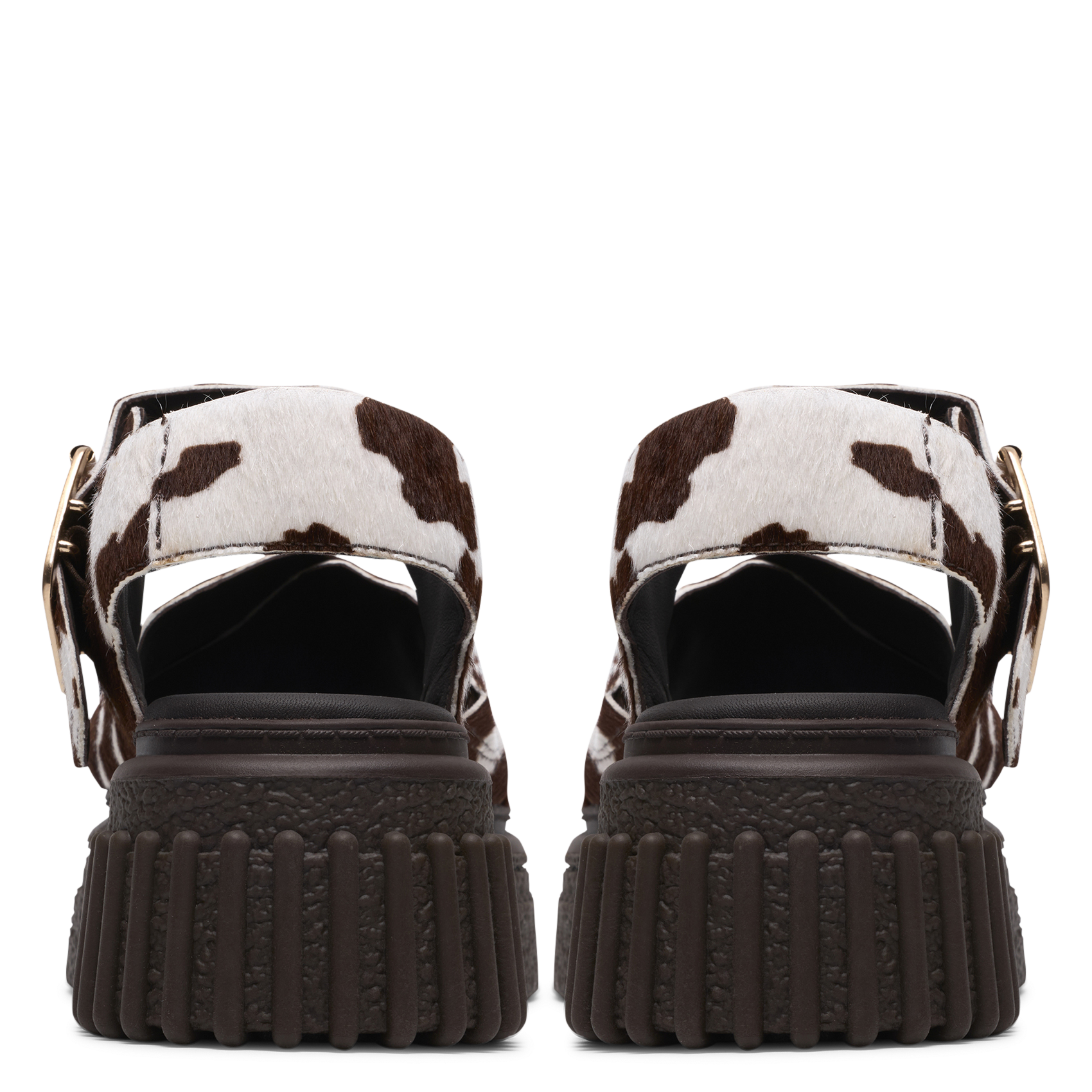 Wedge sandals in printed pony leather CLARKS Multicolored