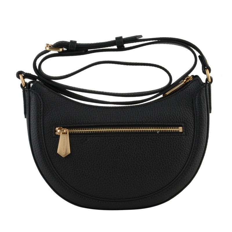 Calfskin leather shoulder bag Black