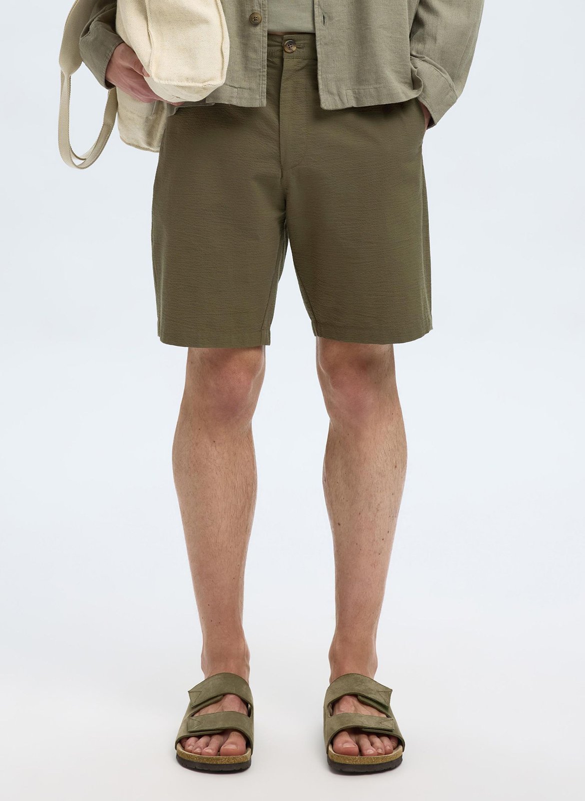 Short droit en coton bio mélangé SELECTED