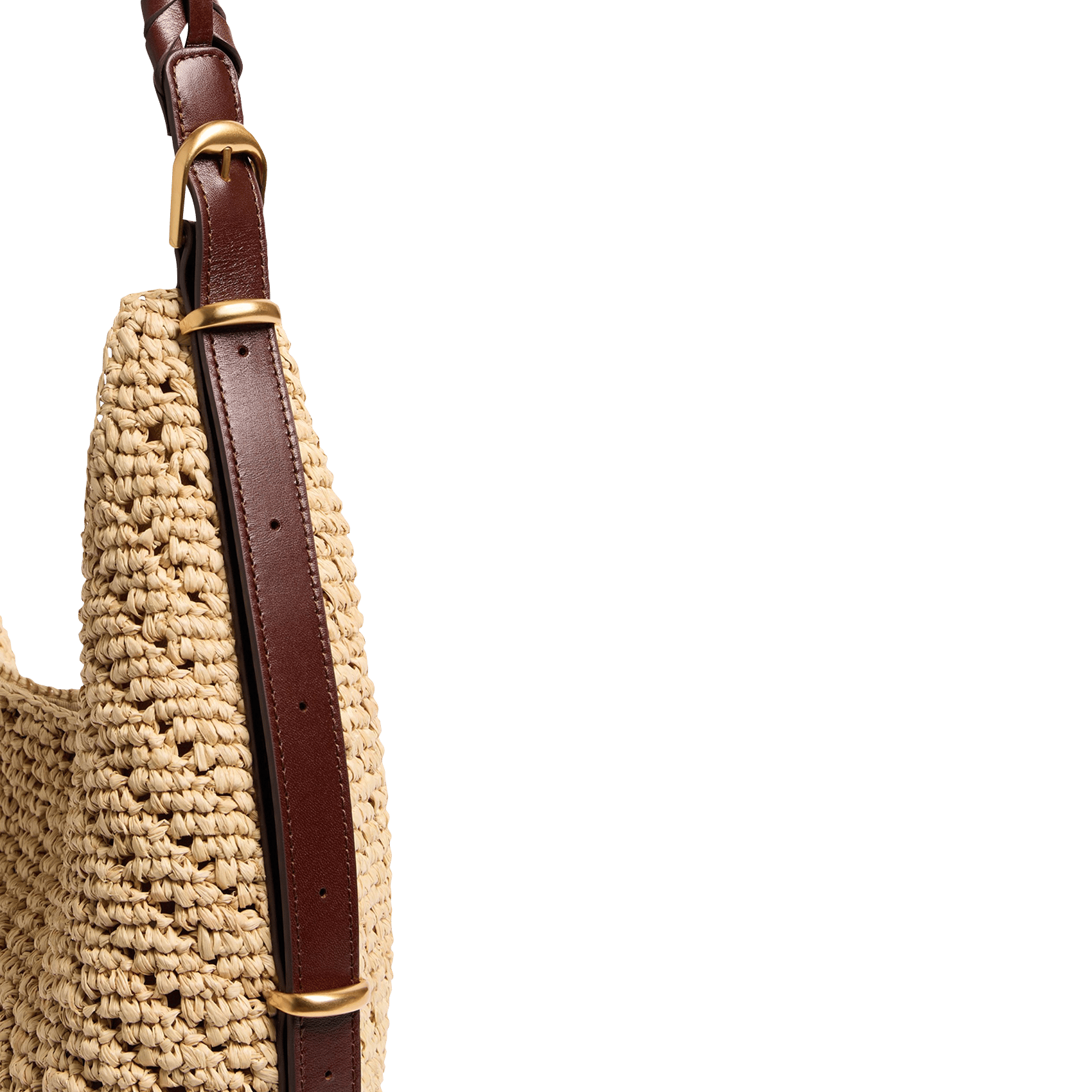 Sac hobo en raphia VANESSA BRUNO Beige