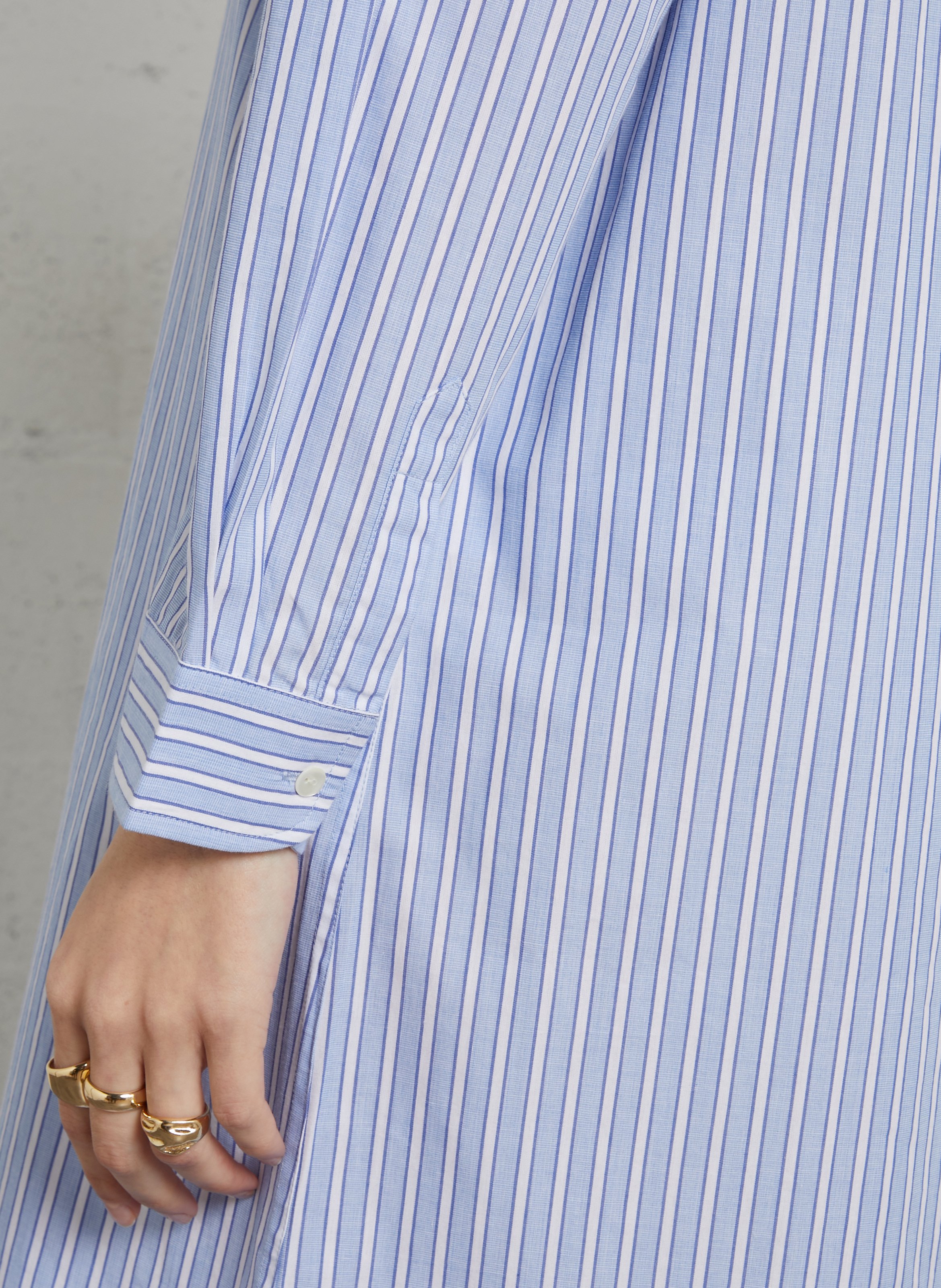 Long loose-fit cotton dress BELLA JONES Blue