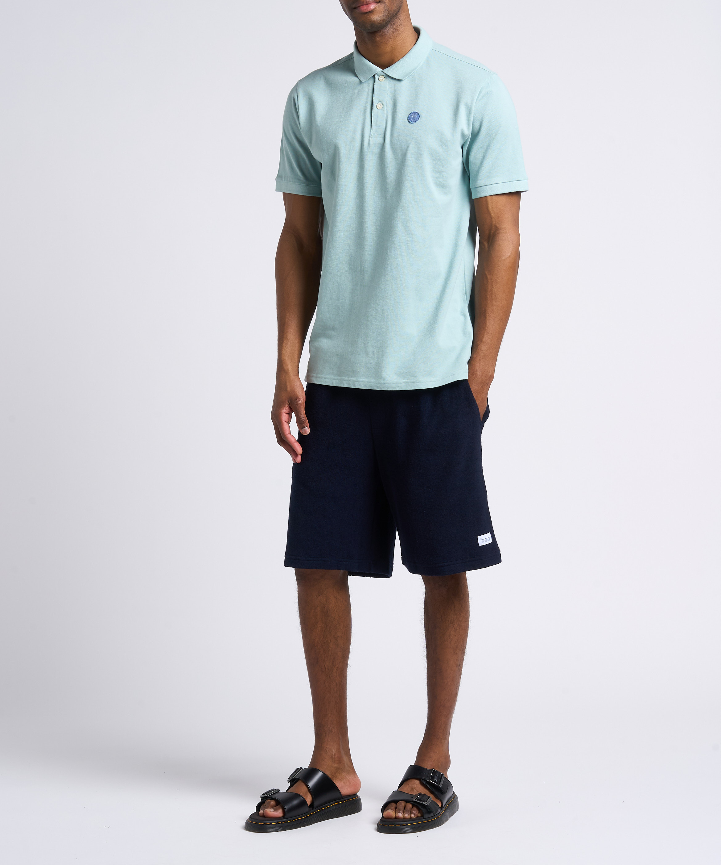 Regular-fit polo van biokatoen KNOWLEDGE COTTON APPAREL Grijs