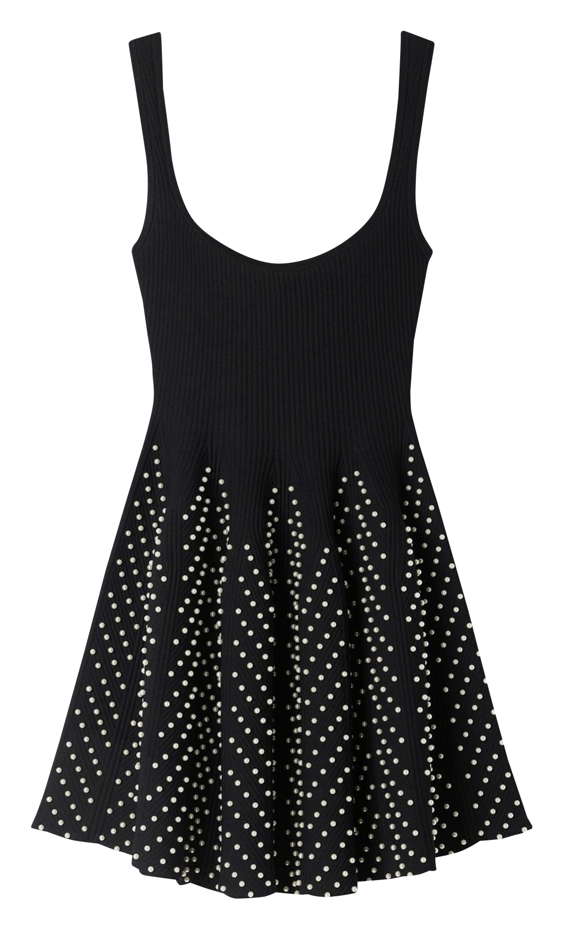 Robe courte cintrée avec perles SANDRO Noir