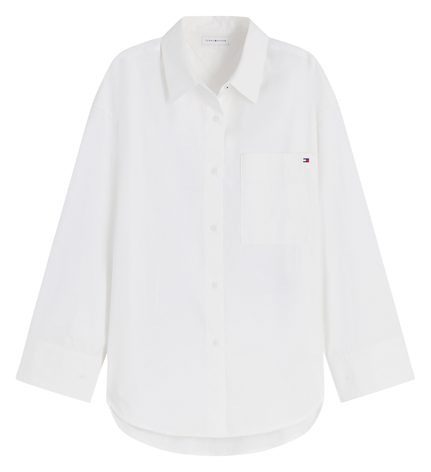 Baumwollhemd mit klassischem Kragen TOMMY HILFIGER Weiss