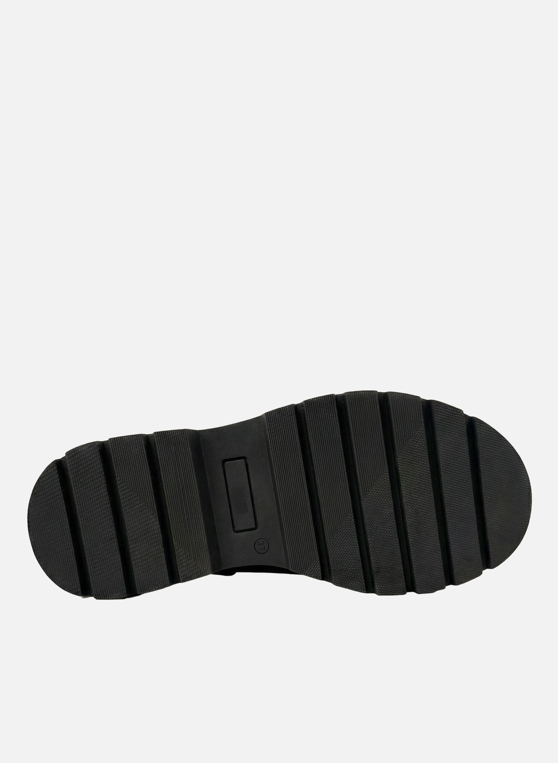 Sandals rubber lou smooth leather JULES & JENN Black
