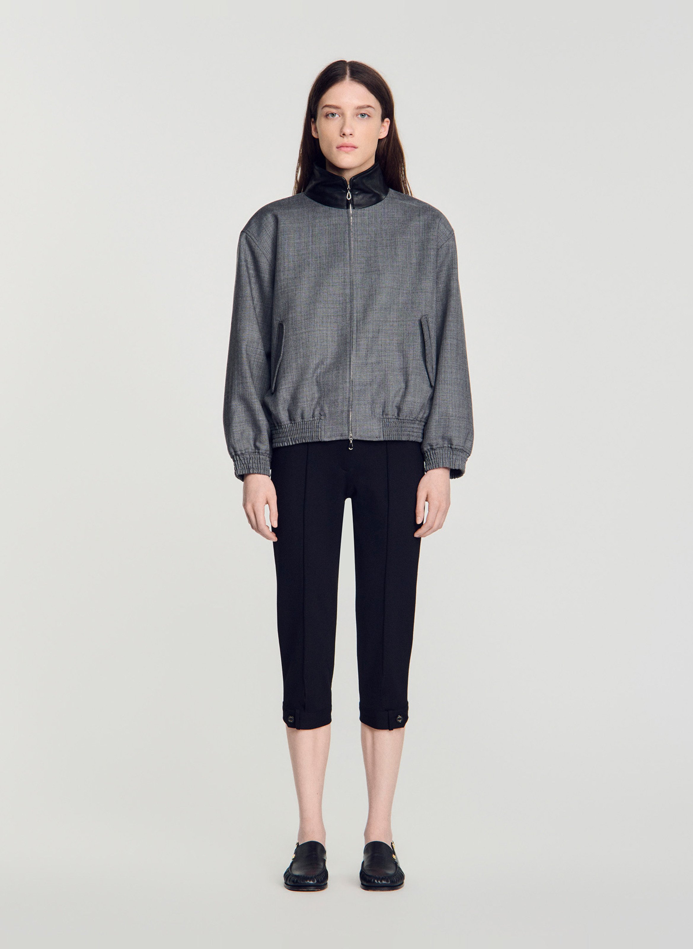 Oversized wollen jack SANDRO Grijs