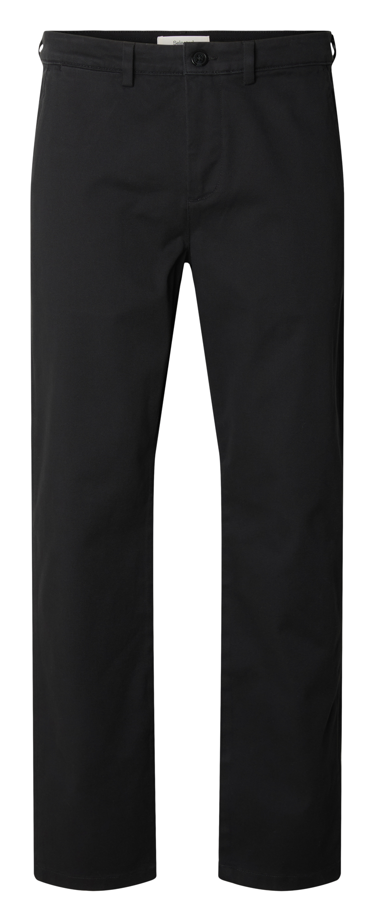 Gerade geschnittene Hose aus Bio-Baumwoll-Mix | Schwarz SELECTED Herren