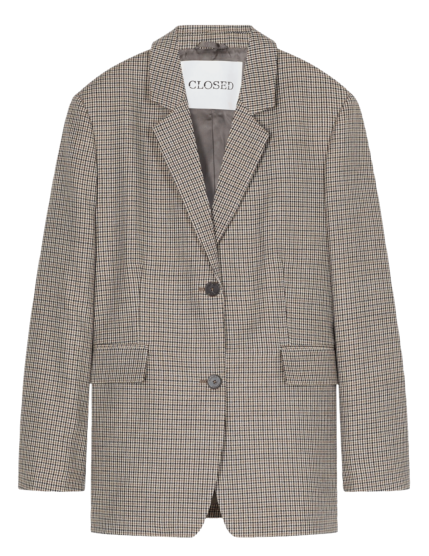 Gedrukte blazer van gemengde wol CLOSED Beige