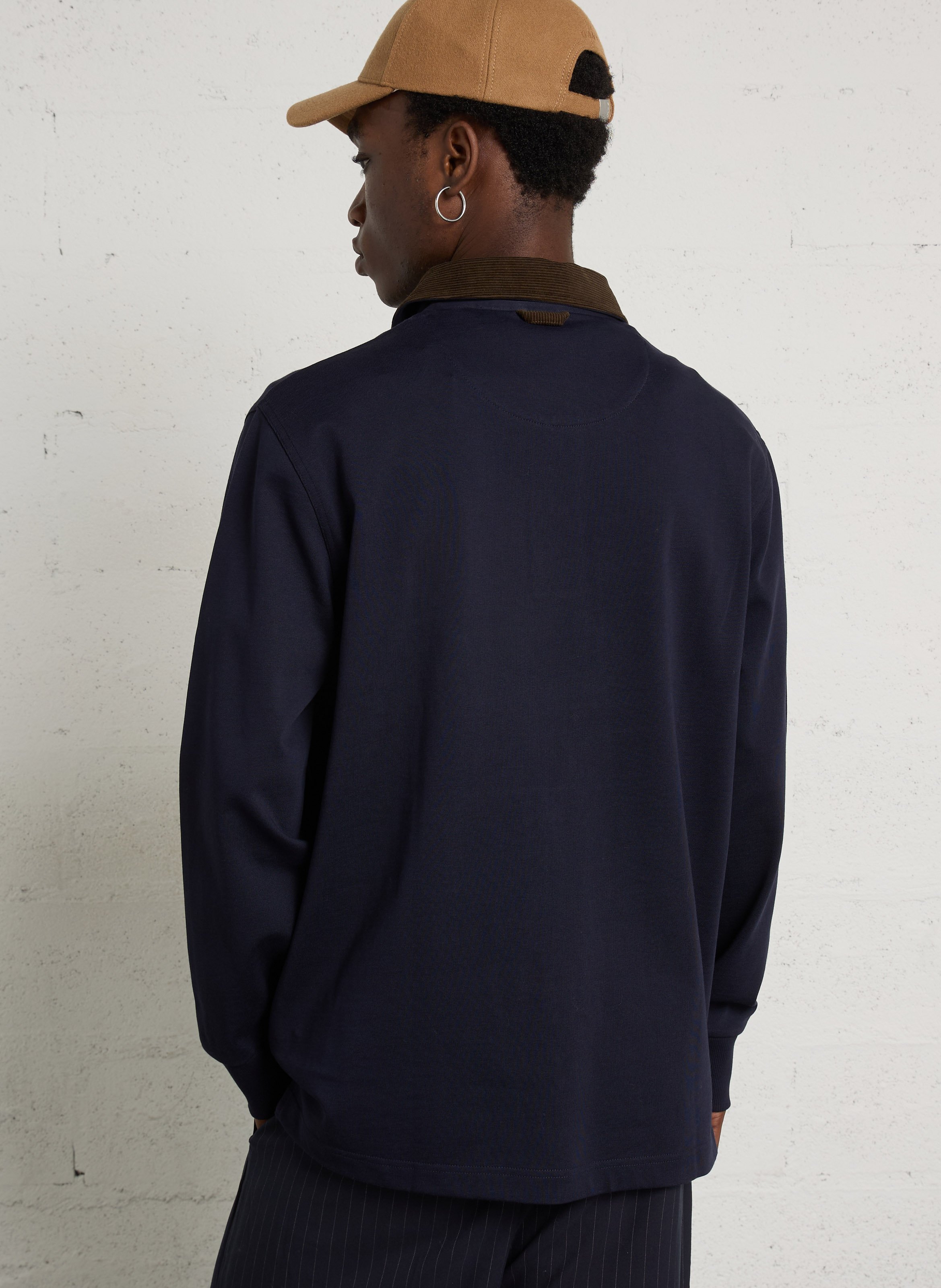 Baumwoll-Polo mit langen Ärmeln GANT Blau