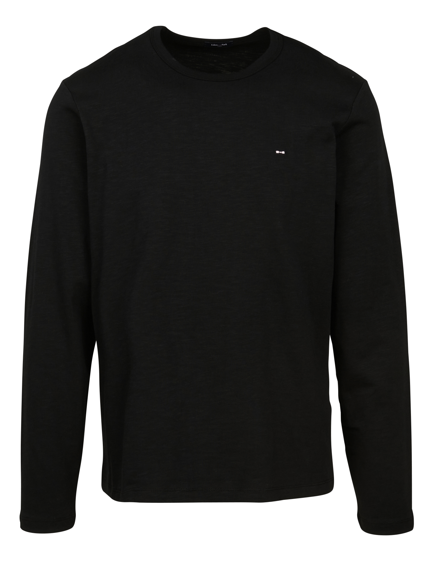 Tee-shirt droit col rond uni EDEN PARK Noir