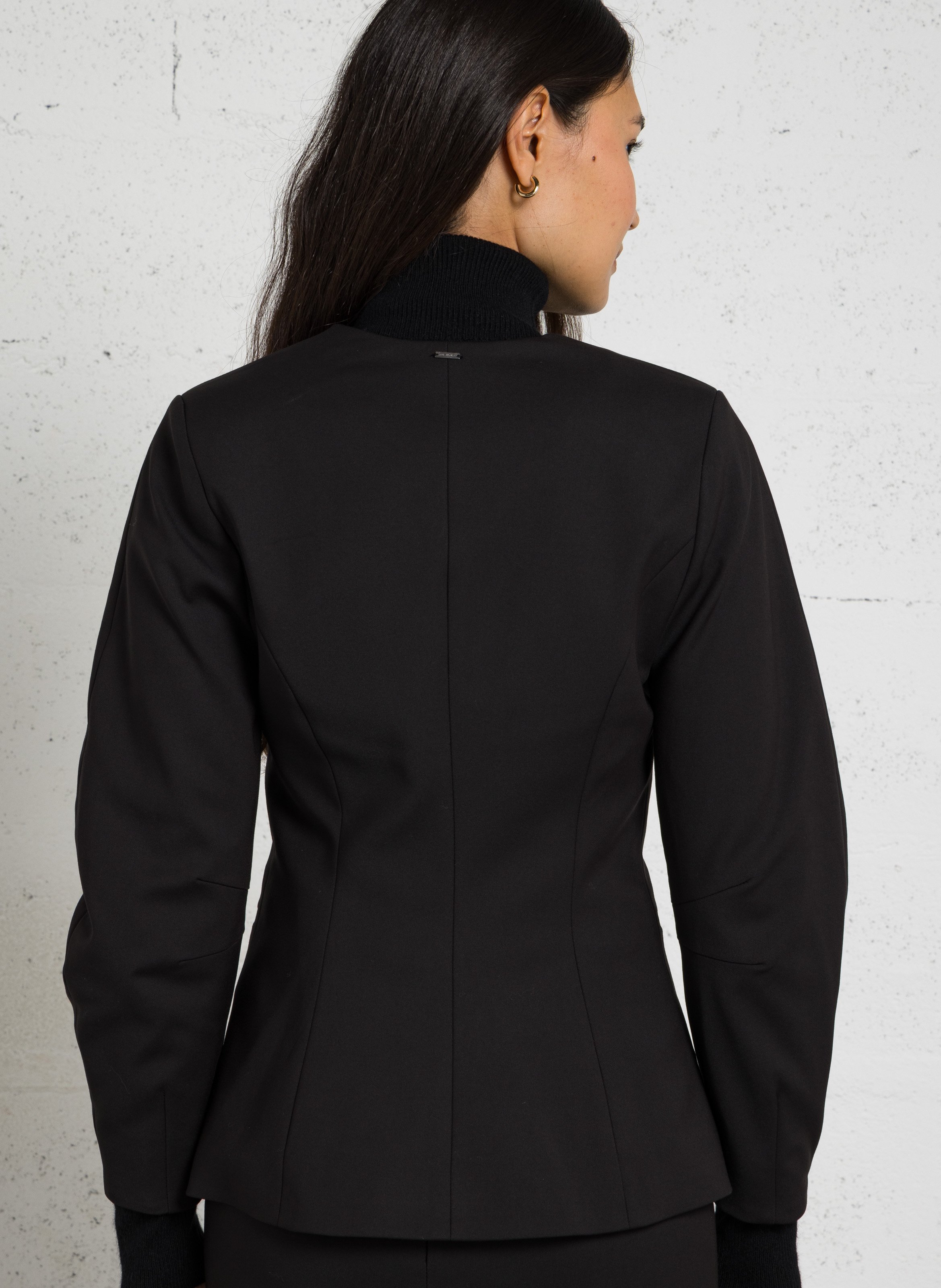 Veste de tailleur cintrée en coton mélangé IKKS Noir
