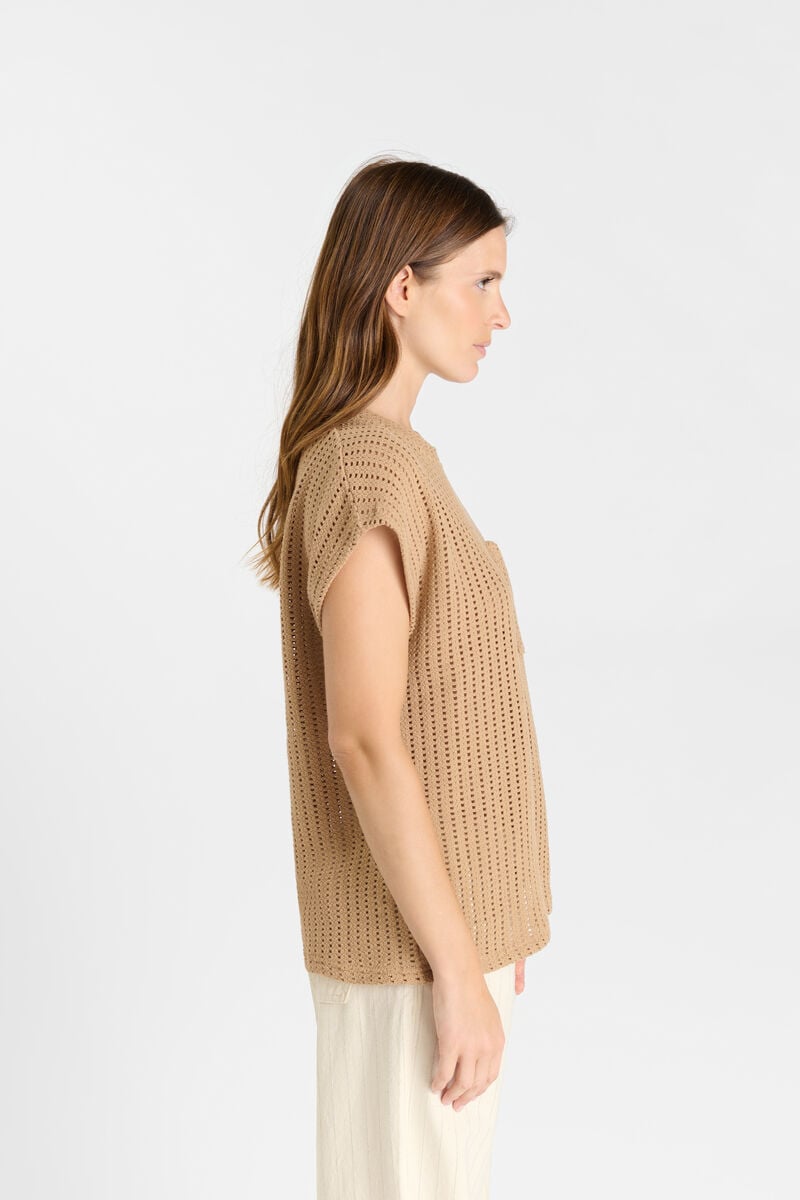 Round-neck T-shirt LE TEMPS DES CERISES Brown