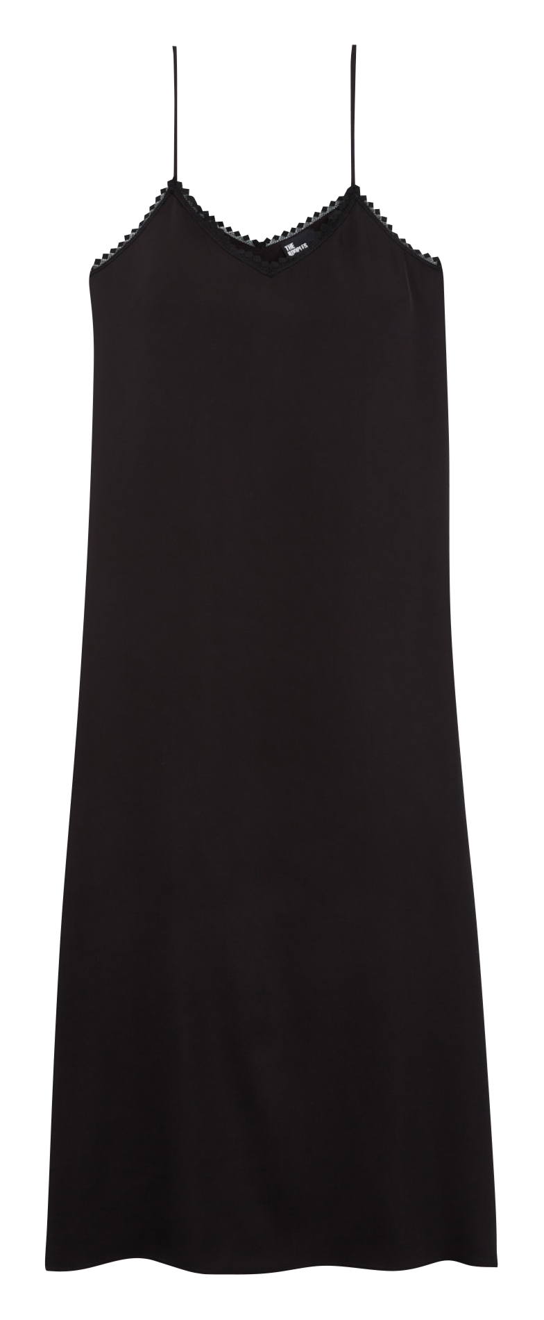 V-neck long lace dress THE KOOPLES Black