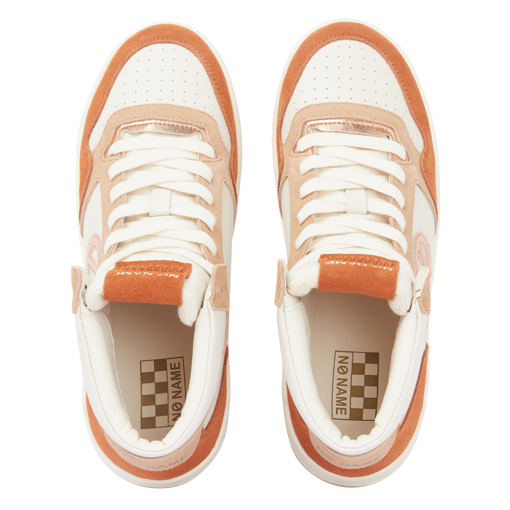 Baskets montantes en cuir NO NAME Blanc