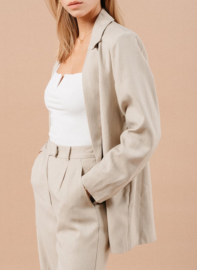 Blazer met reverskraag GRACE ET MILA Beige