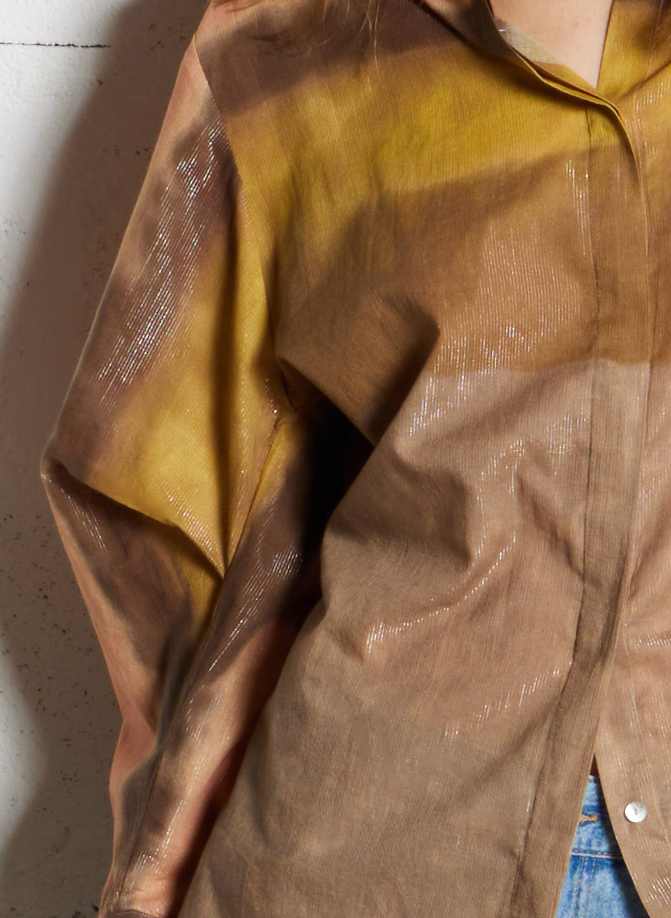 Loose-fit cotton-blend shirt with classic collar MES DEMOISELLES Pink