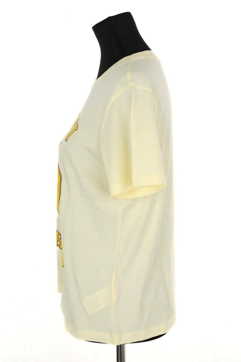 Cotton T-shirt GANNI - Seconde Main Yellow