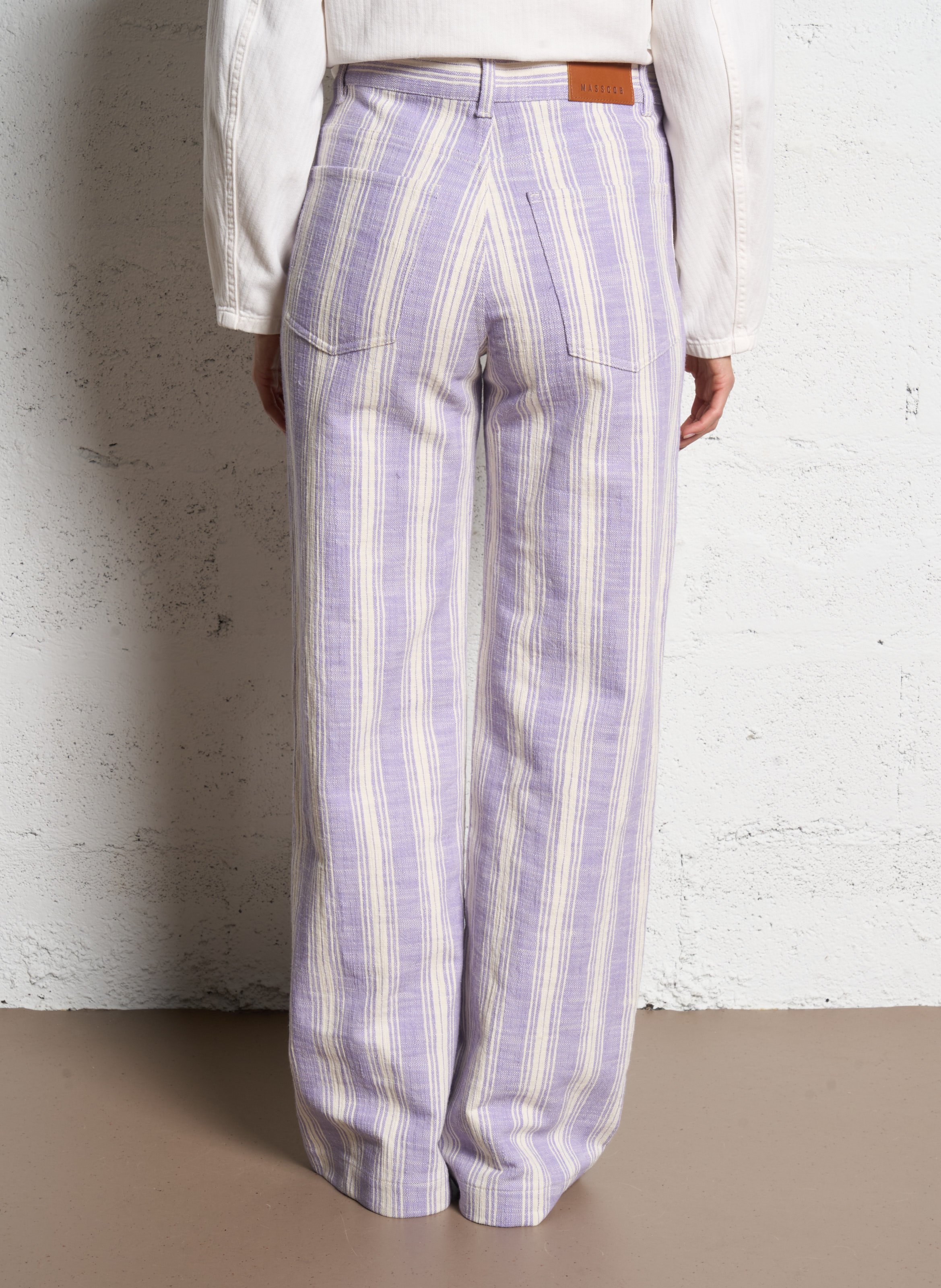 Wide striped cotton trousers MASSCOB Multicolored