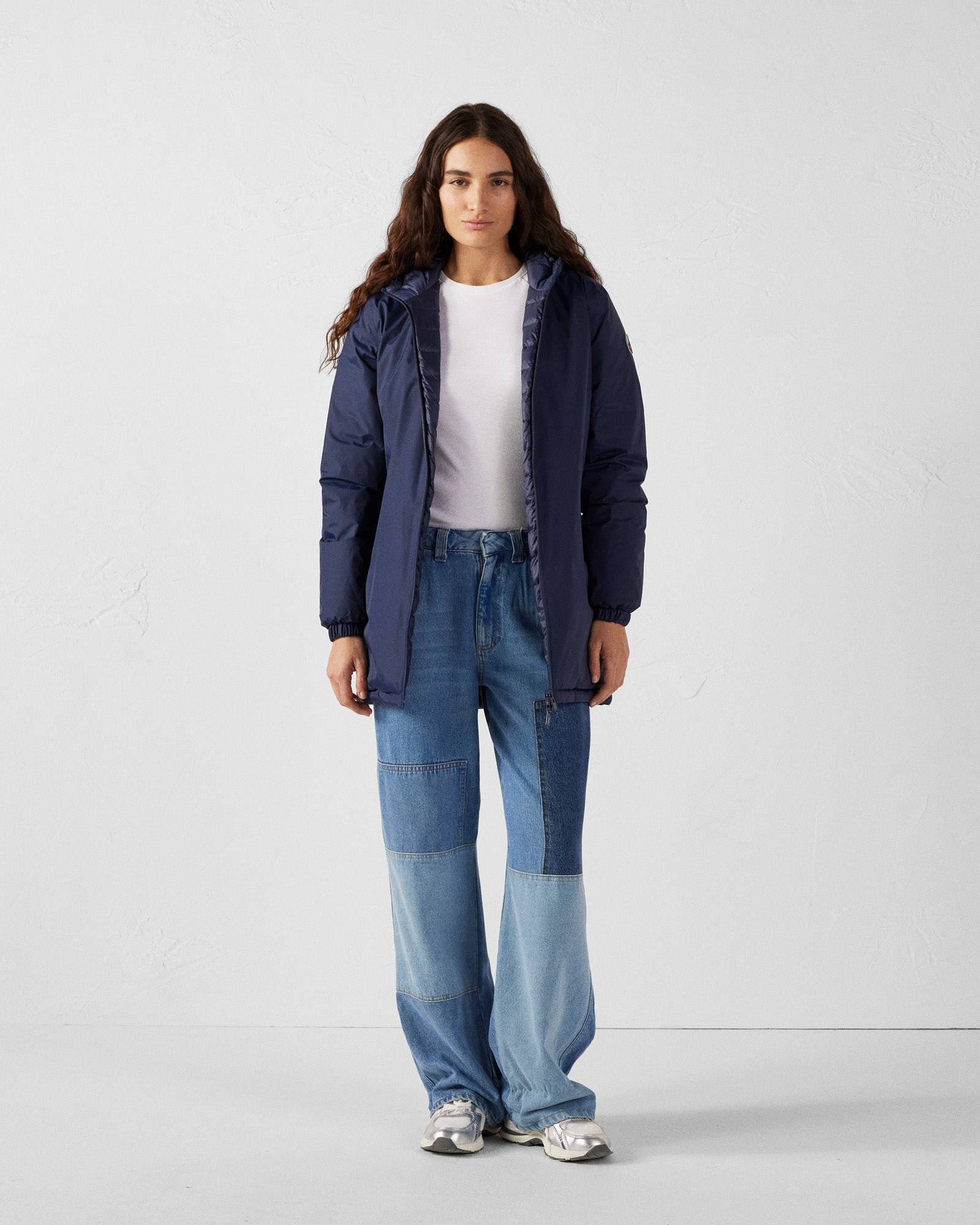 Reversible long puffer coat roma 2.0 JOTT Blue