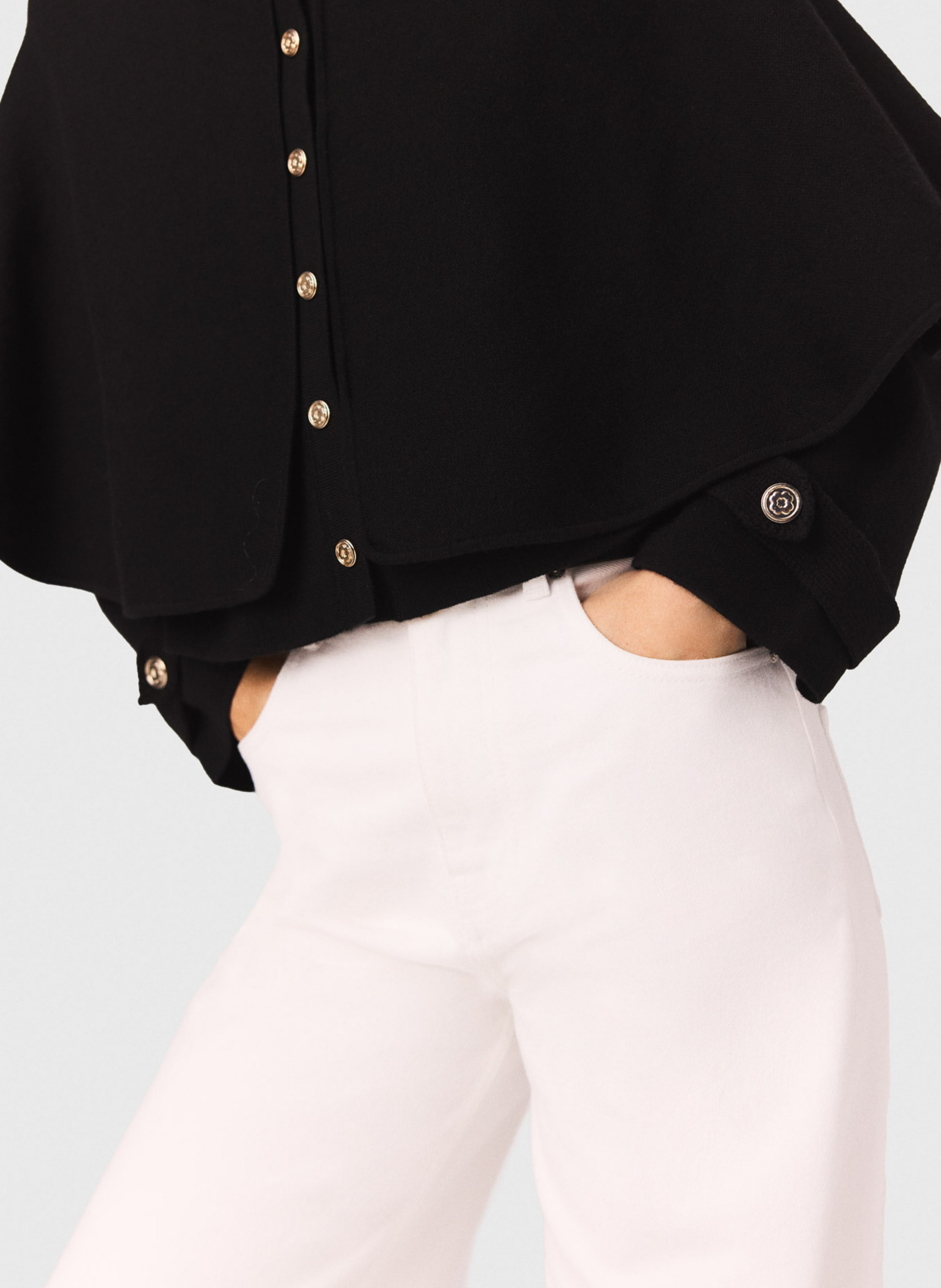 Ruime coltrui vest MAJE Zwart