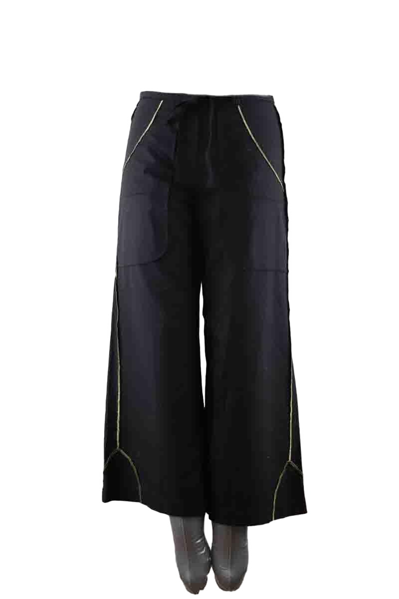 Cropped cotton pants SONIA RYKIEL - Seconde Main Black
