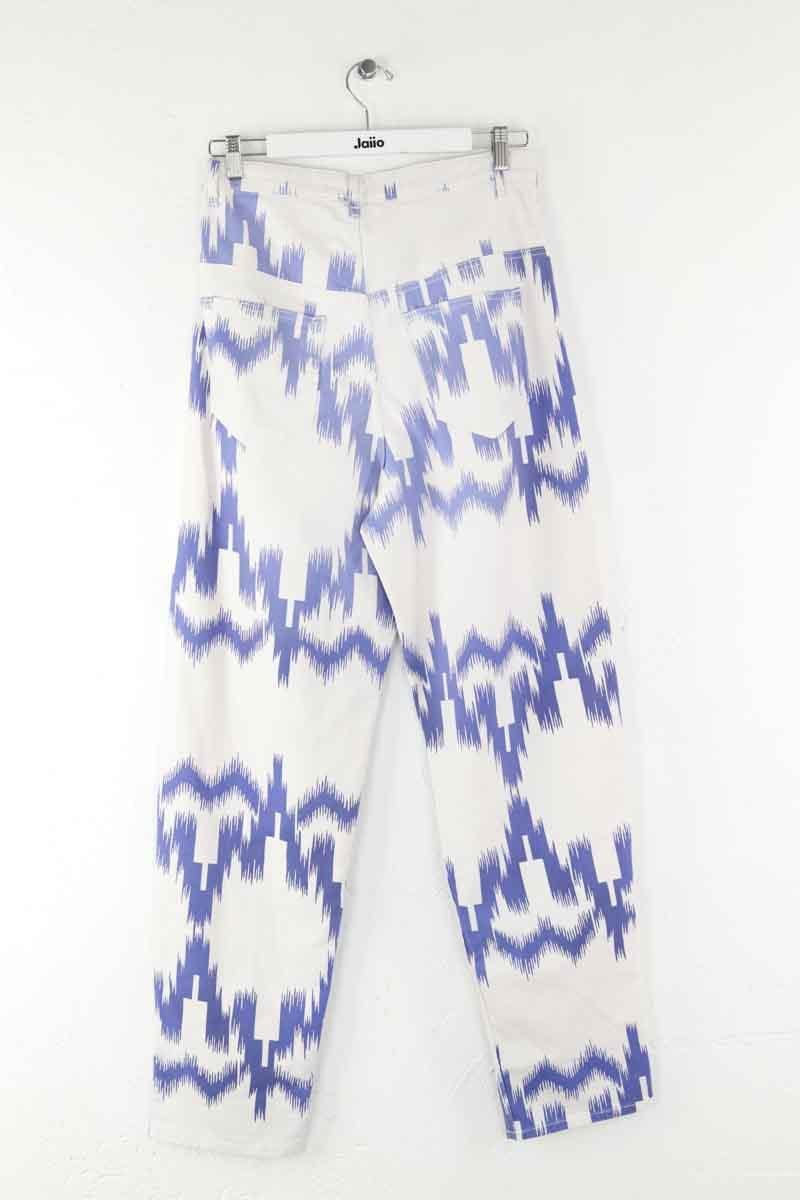 Cotton straight jeans ISABEL MARANT ÉTOILE - SECONDE MAIN White