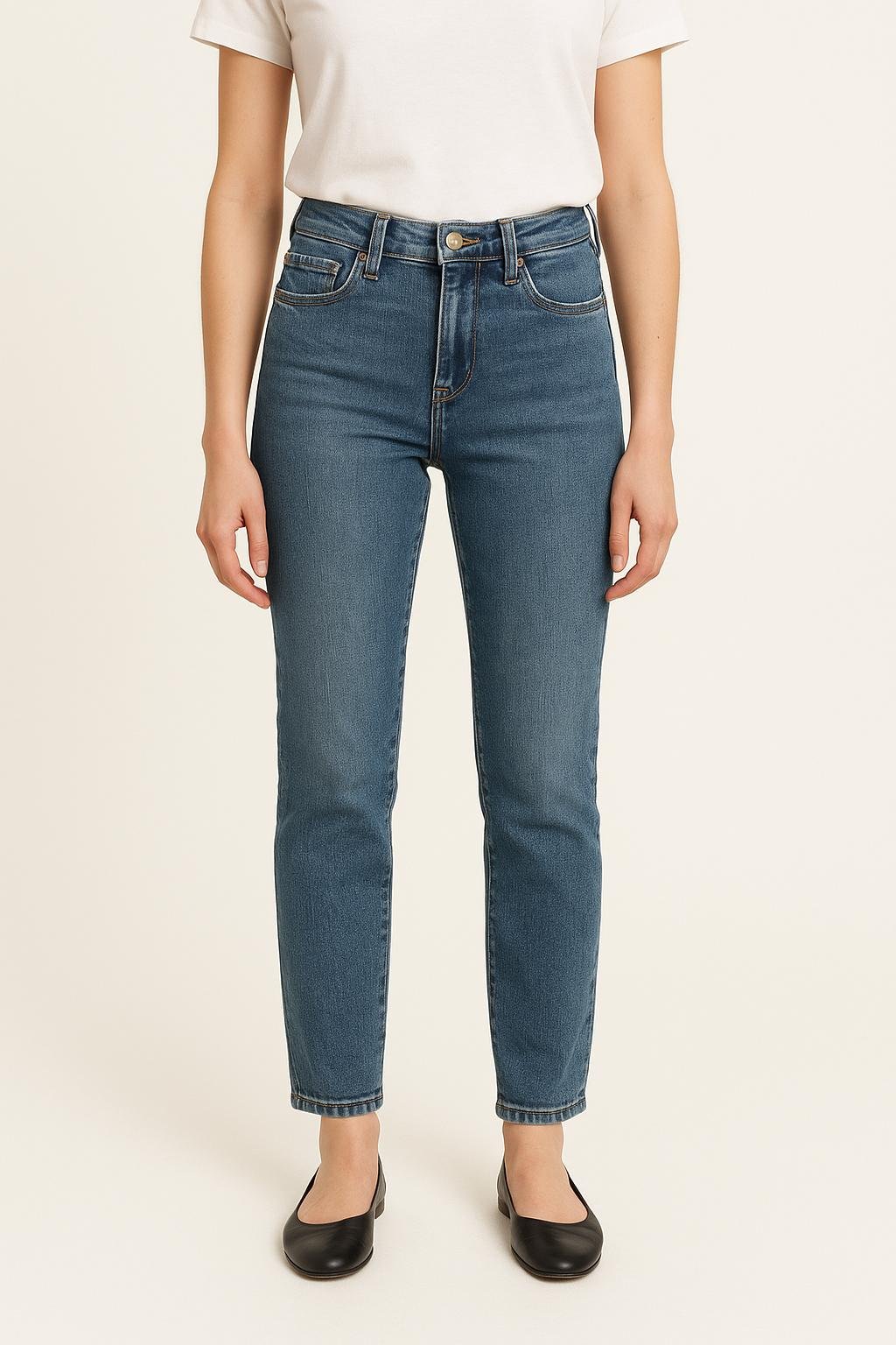 Cropped slim jeans with studs SEZANE - Seconde main Blue