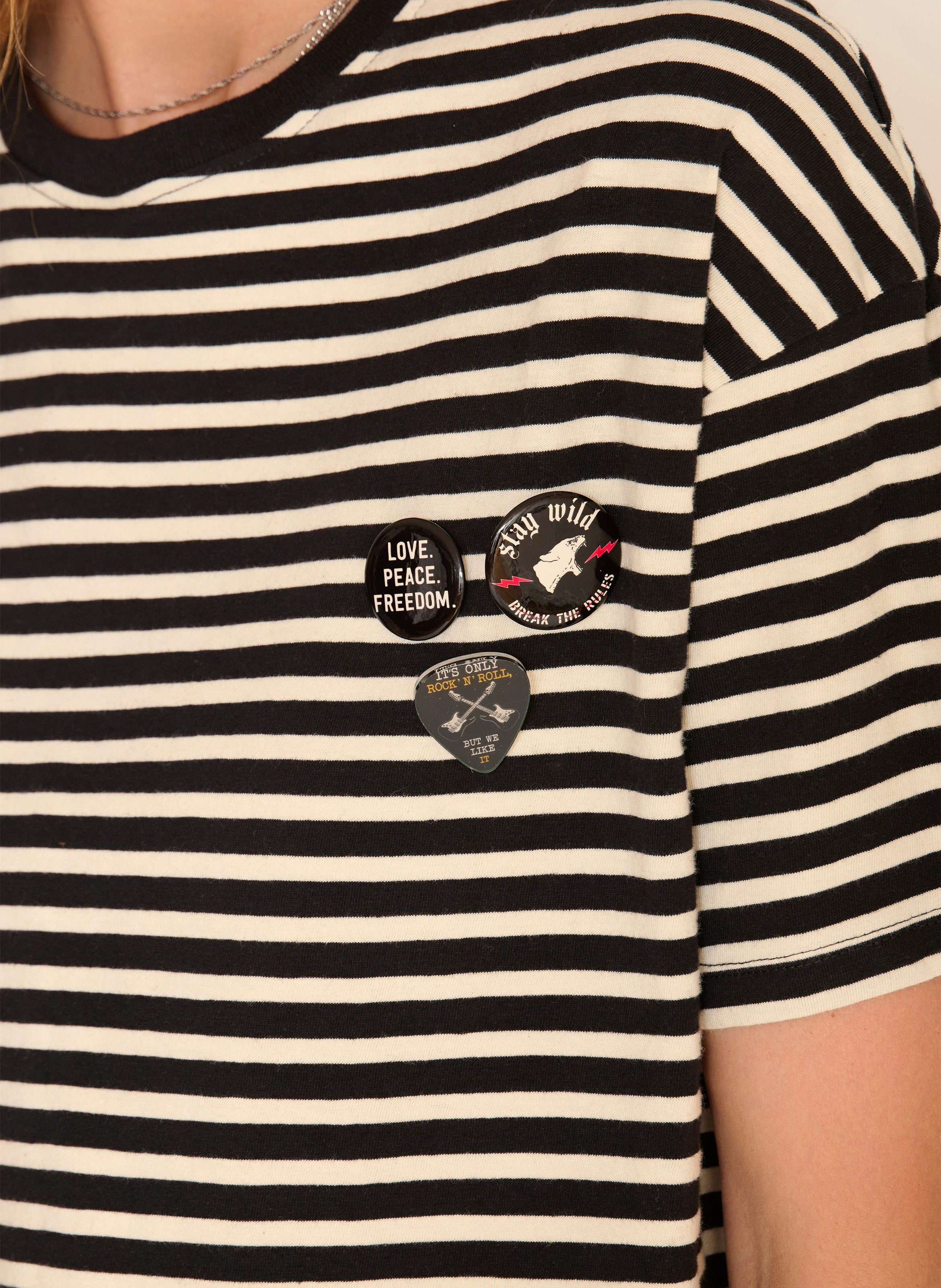 Tee-shirt col rond en coton MKT Beige