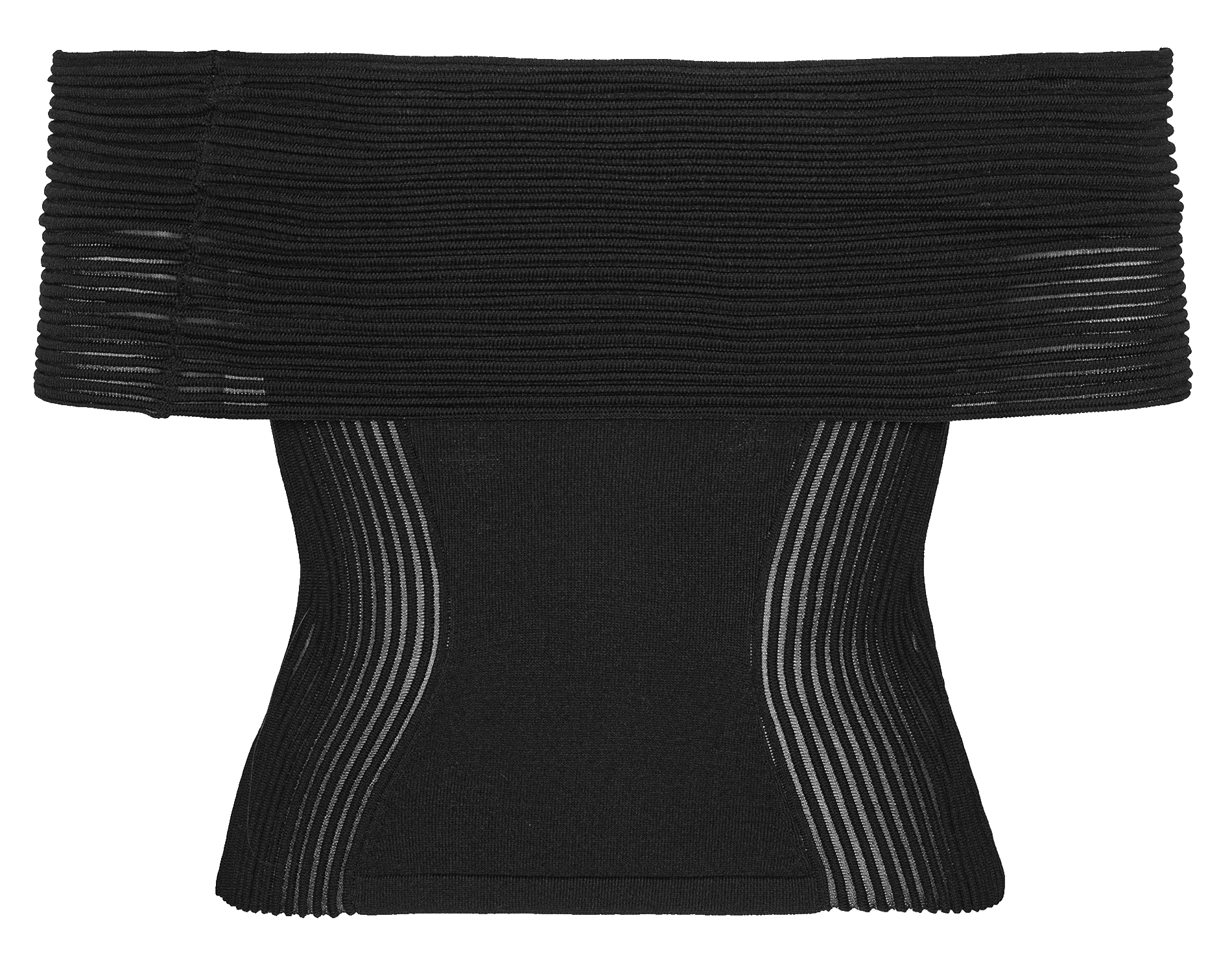 Tailliertes Oberteil aus Strick. ROTATE Schwarz