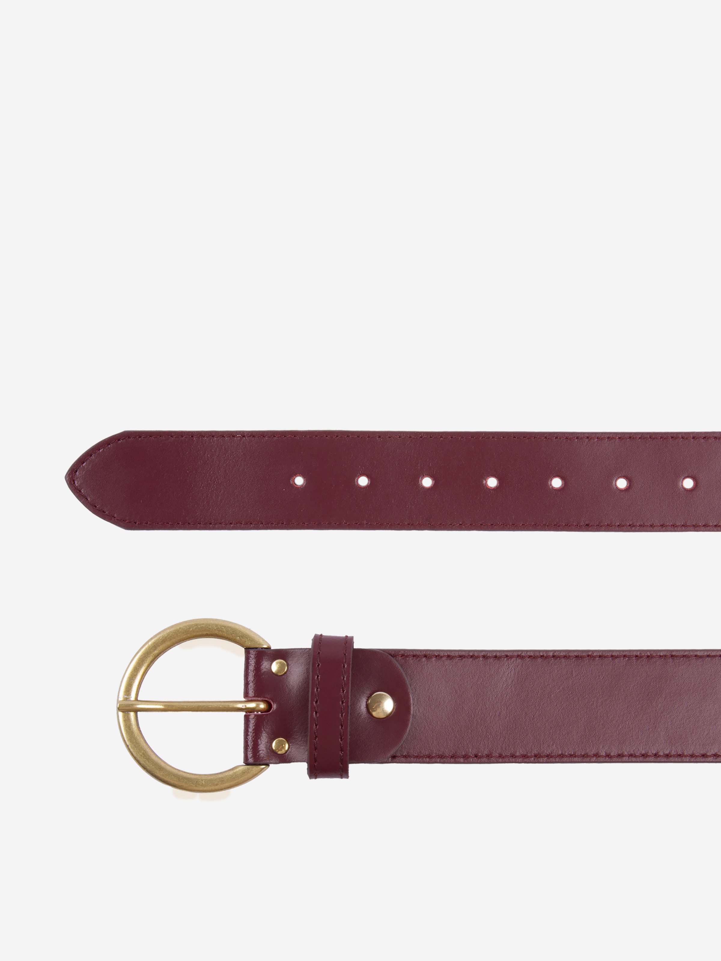 Smooth leather bohemian belt JULES & JENN Red