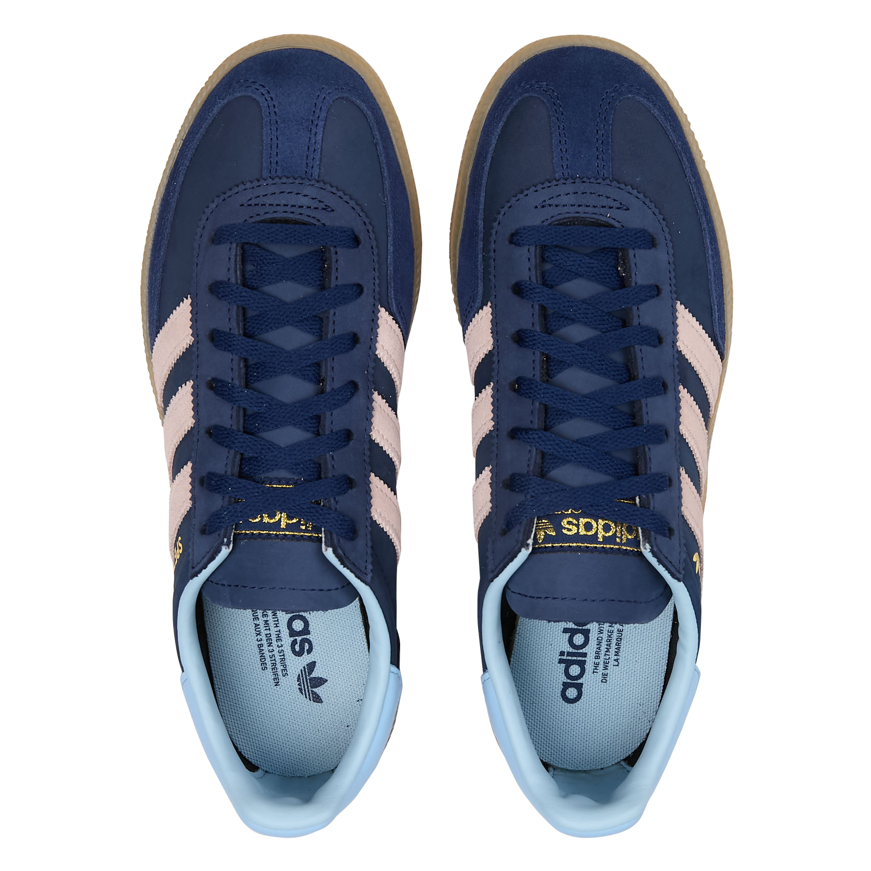 Baskets basses en cuir ADIDAS Bleu