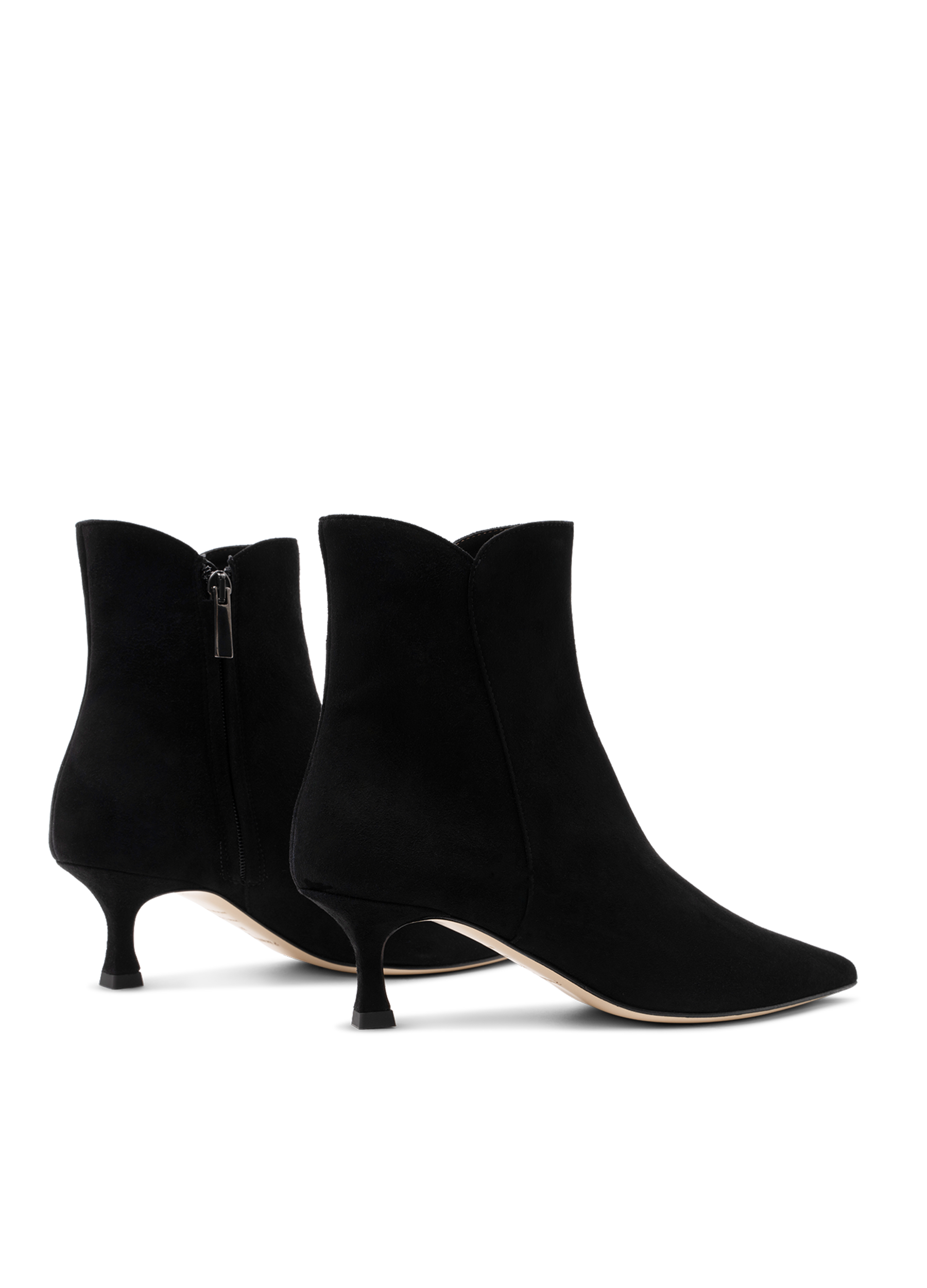 Black goat leather ankle boots PARALLELE PARIS Black